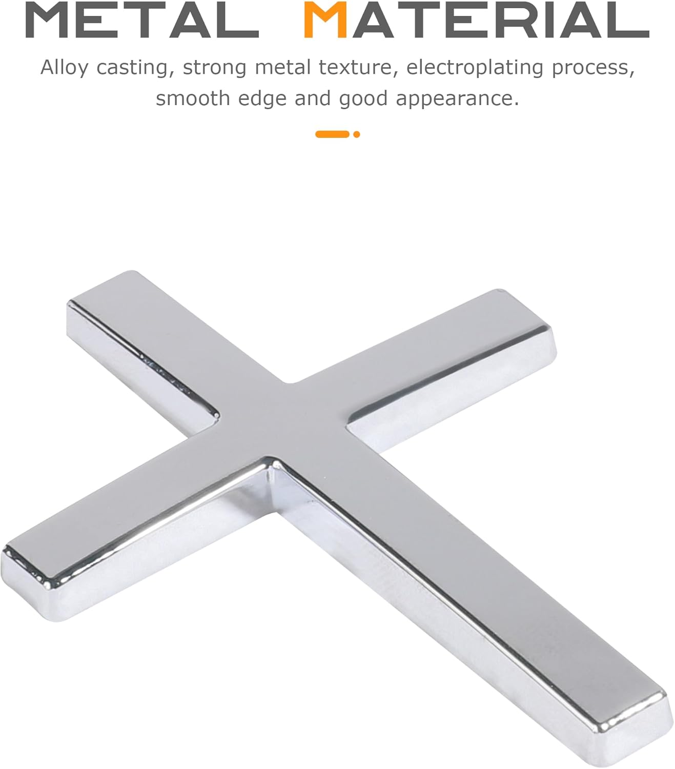 2PCS 3D Cross Stickers,Car Accessories Decals for Vehicles,Self Adhesive Cross Metal Car Emblem,2.5"&times;1.8" Cross Jesus Automotive Decal,Suitable for Trunk Tailgate Side Decoration (Silver) image number 4