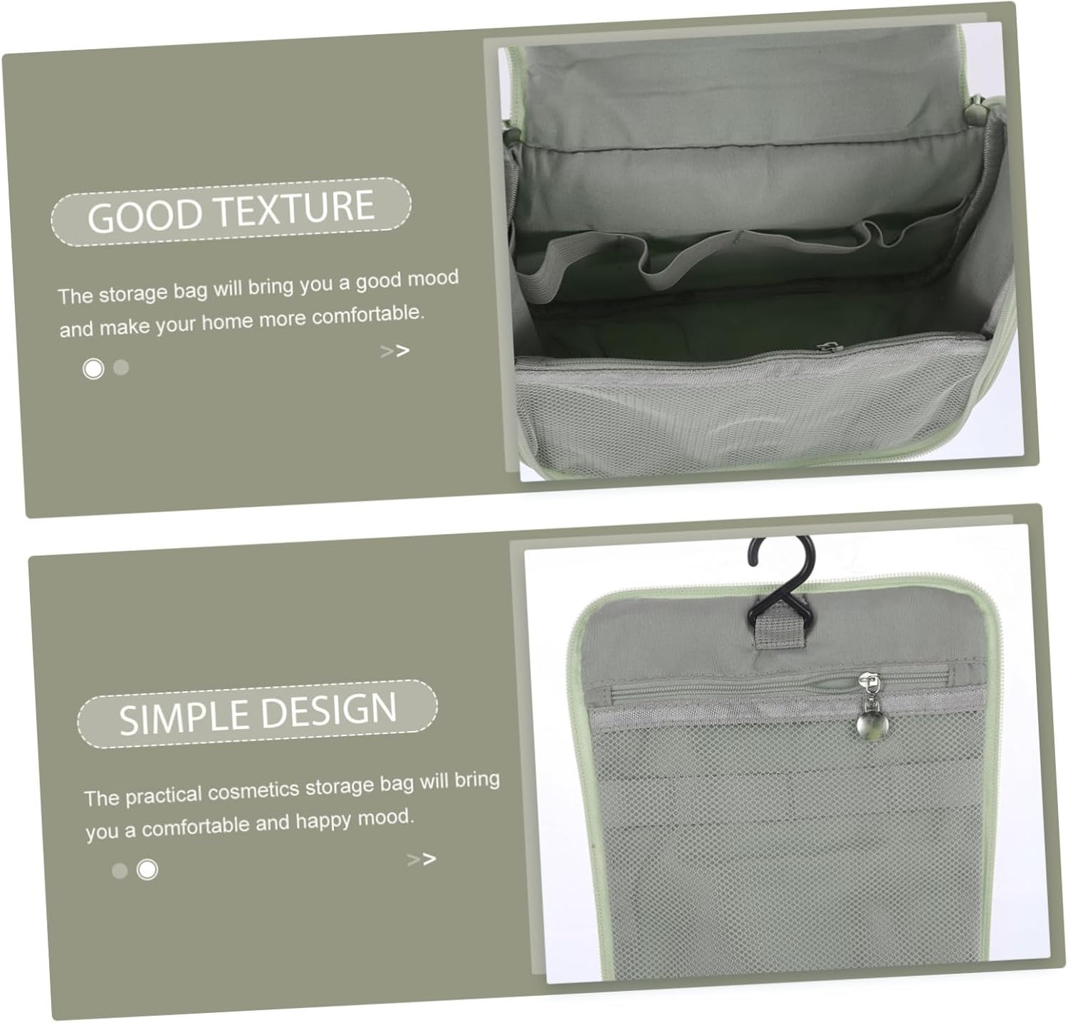 TOYZFRIENDY Large Travel Makeup Bag Toiletry Bag Key Wallet Phone Holder Napkin Pocket for Men Outdoors image number 2