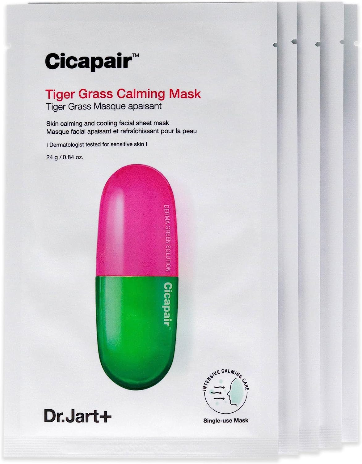 Dr.Jart Cicapair Tiger Grass Calming Serum Mask (Pack of 5) image number 2
