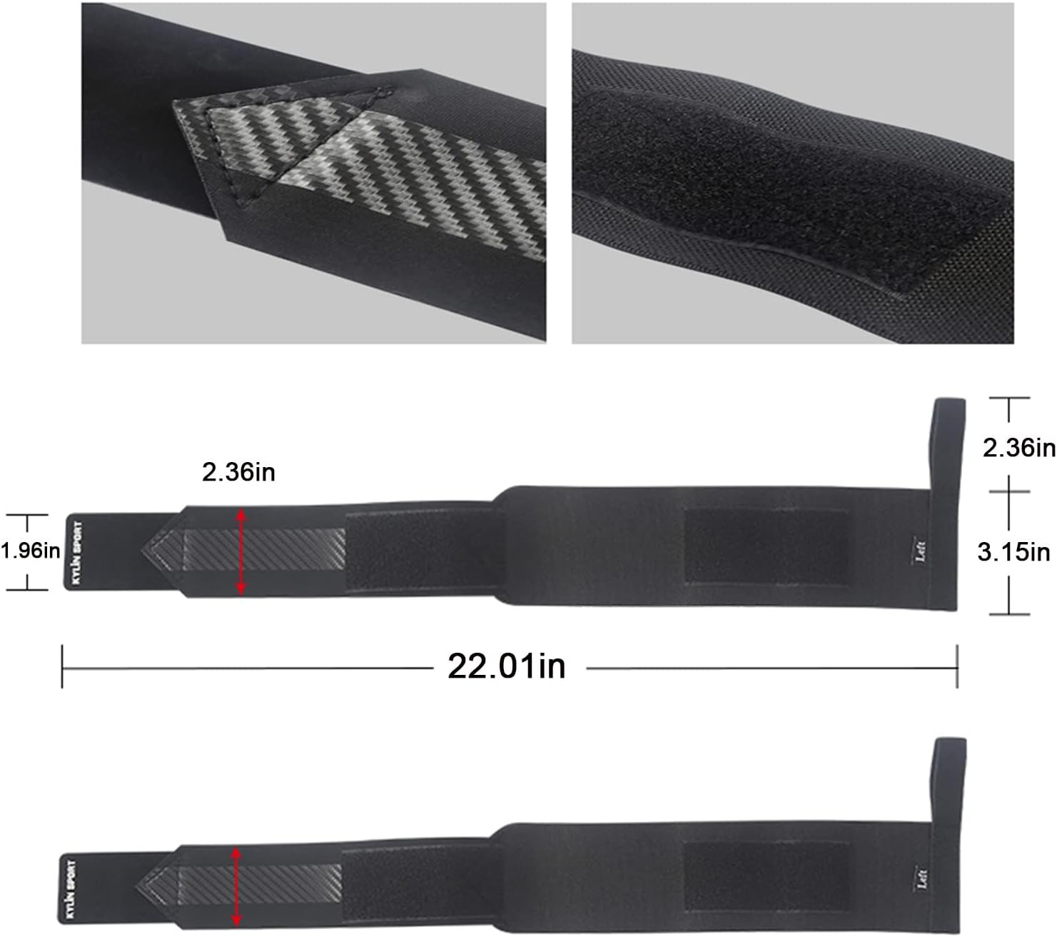 KYLIN SPORT Pair of Adjustable Wrist Wraps Weightlifting for Men & Women Weight Lifting Wrist Support for Powerlifting Strength Training image number 5