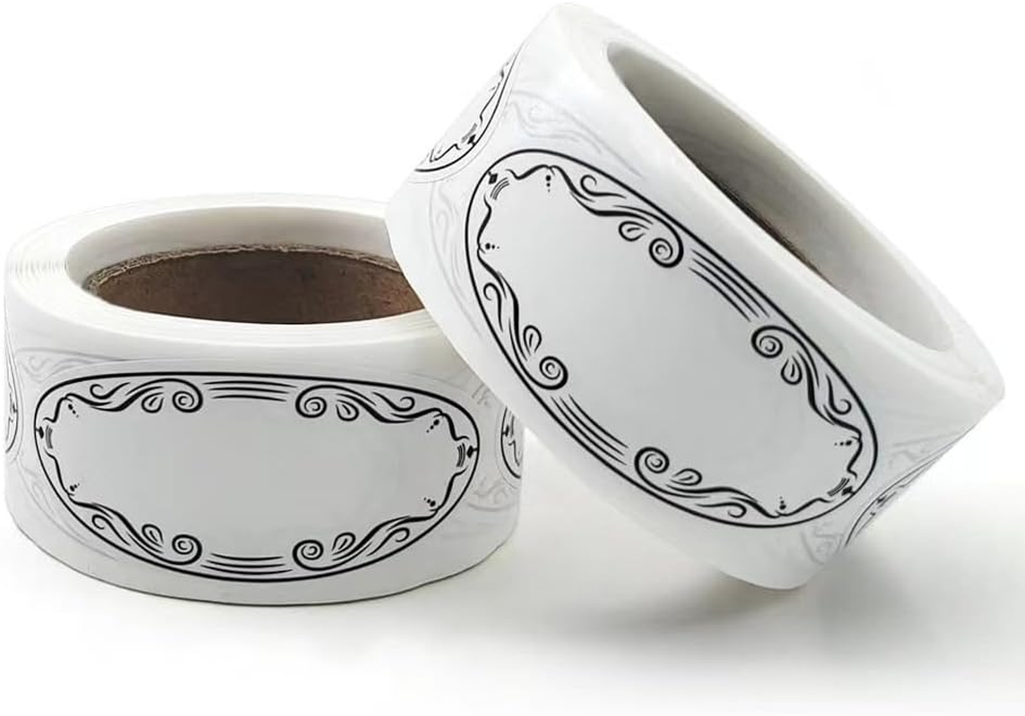 2 Roll Design Food Jar Stickers with Perforation Line,Dissolvable Food Label Stickers with Perforation Line,Canning Labels Food Jar Stickers,Dissolvable Food Labels Dissolvable Canning Labels for Jars