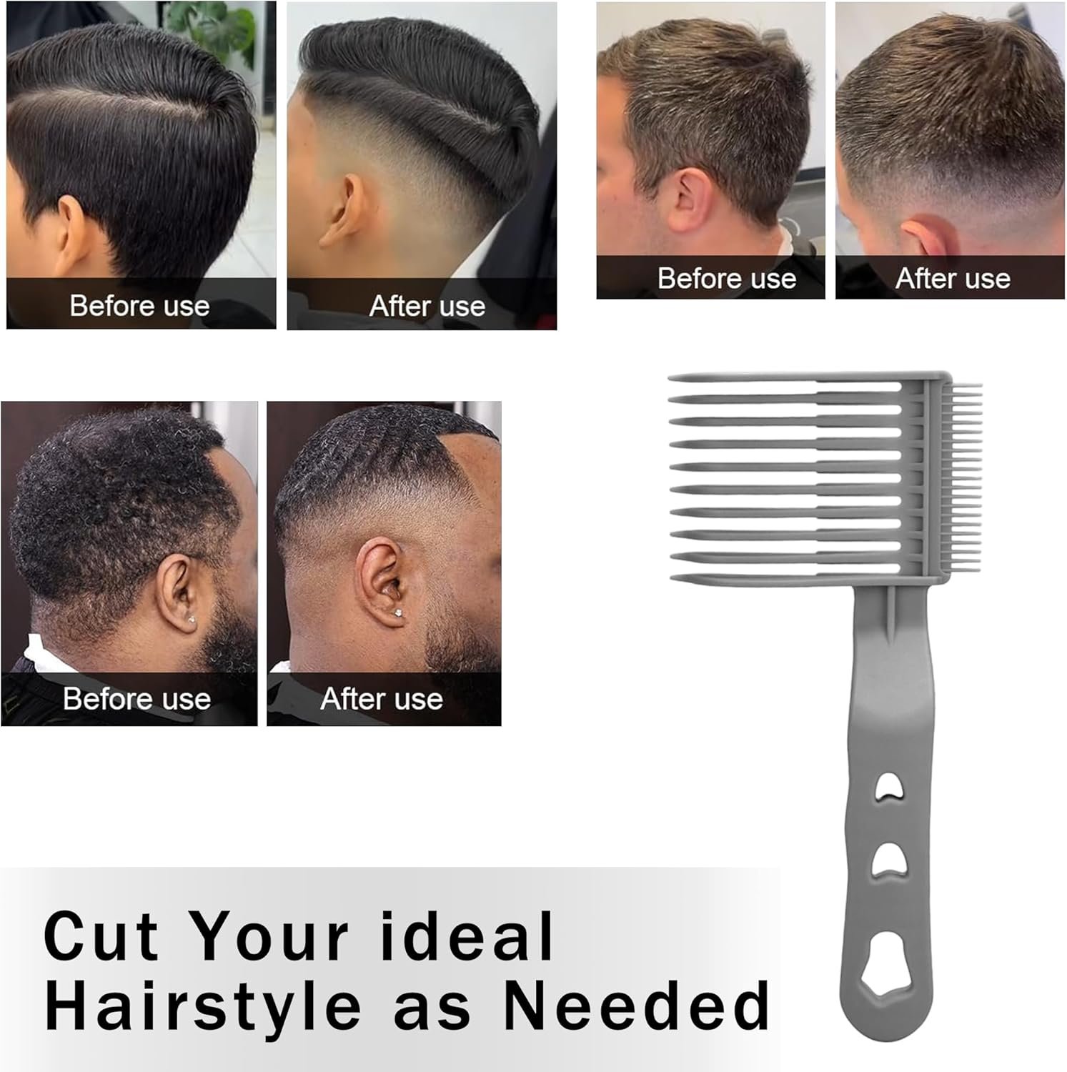 Blend Friend Fade Comb,Professional Barber Comb for Men Haircut Hair Fade Tool for Home,Salon or Professional Use (One Size, Pound, 1) image number 4