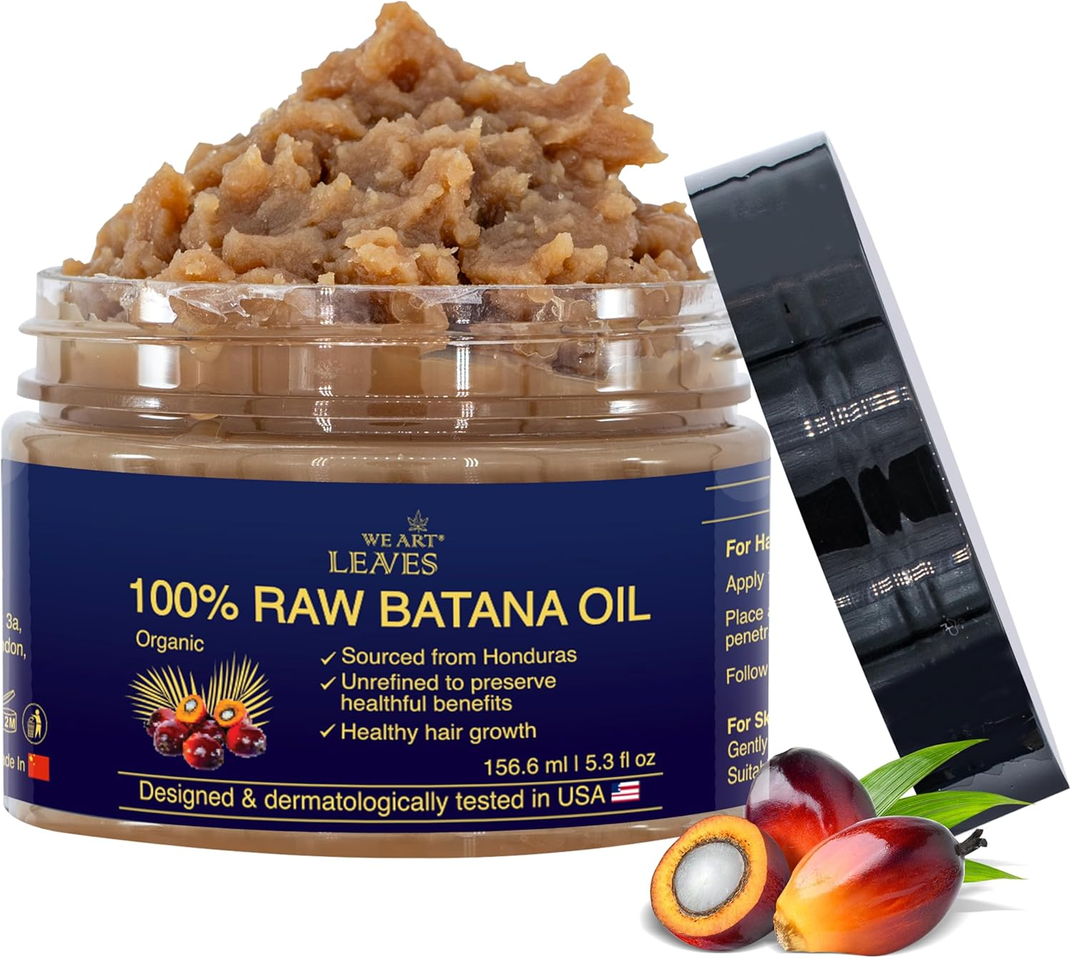 Raw Batana Oil for Hair Growth Dr Sebi - 156Ml Organic Honduras Batana Oil - 100% Natural for Thicker, Stronger Hair for Men and Women image number 2