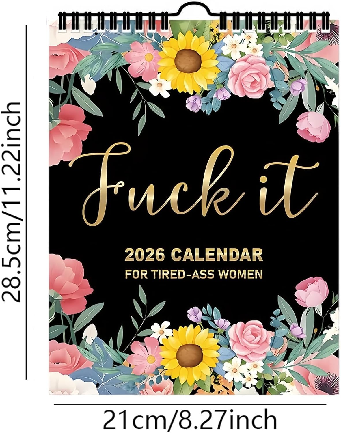 2026 Funny Wall Calendar for Women - Tired-Ass Fu-Ck It Calendar with Swear Words, Monthly Planner for Office & Home Decor (A) image number 5