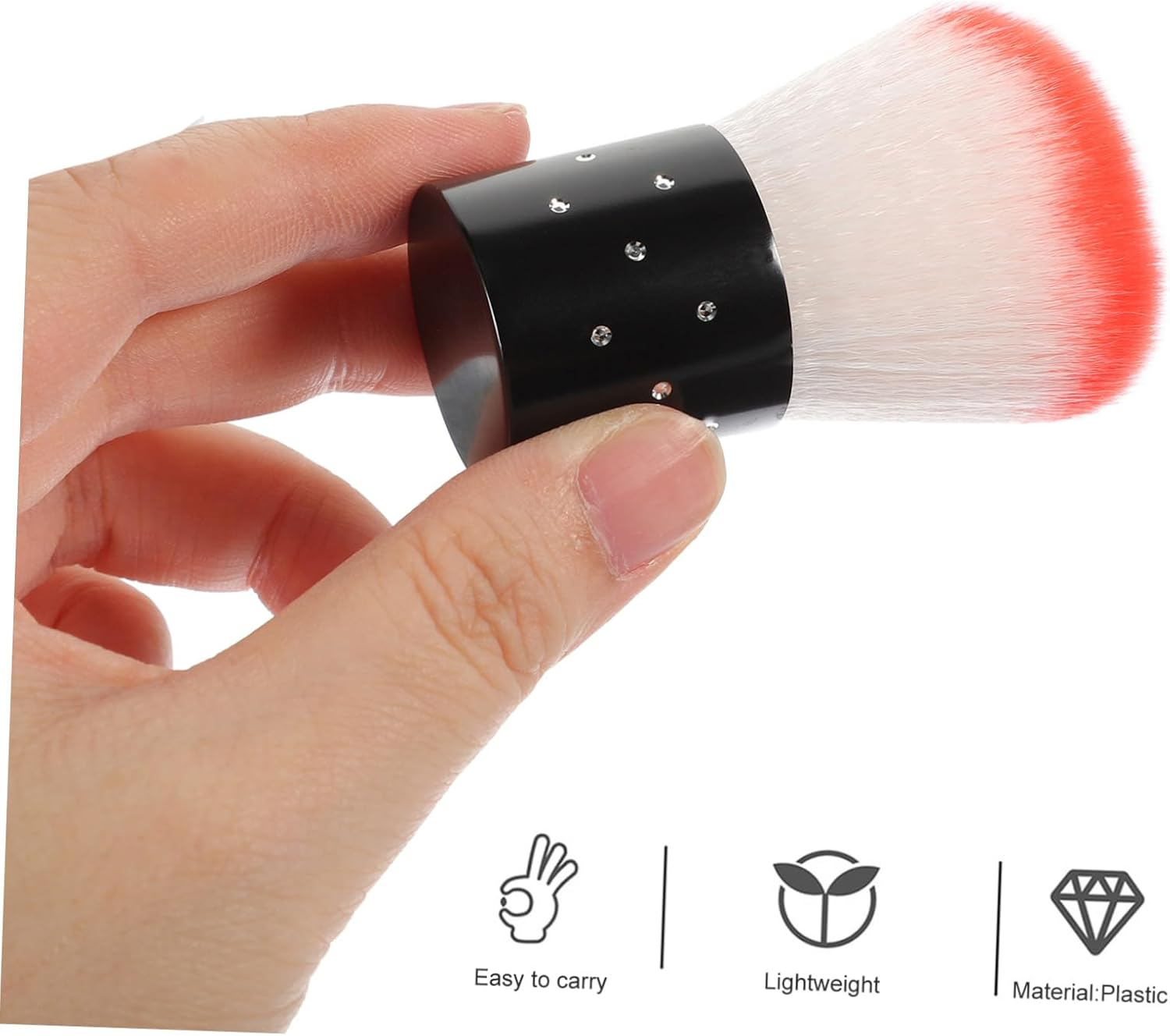 MOTHNUR 2Pcs Dip Powder Nail Brush Soft Bristle for Cleaning Nail Art Dust Brush for Home Use Random Color image number 6