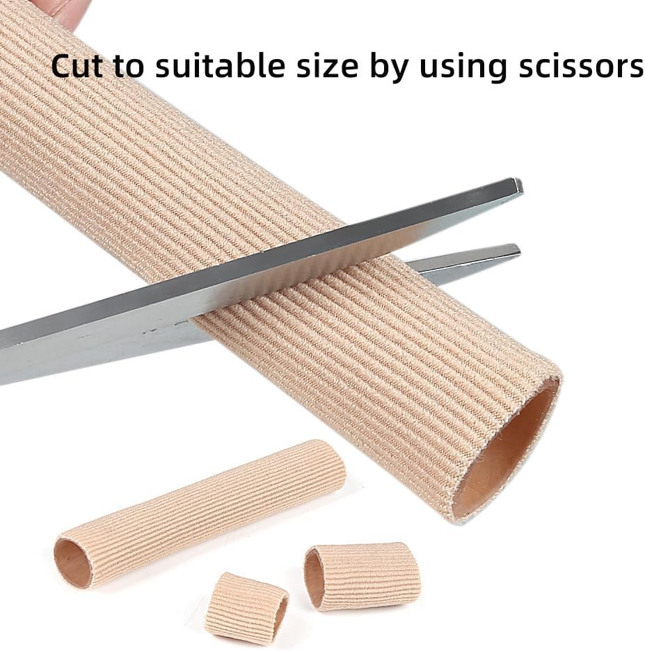 5 Pcs Toe Tubes, Toe Cushion Tube Soft Gel Corn Pads Protectors Relieve for Corns, Blisters, Calluses, Toes and Fingers Separators Protectors for Men and Women Toe Health image number 3