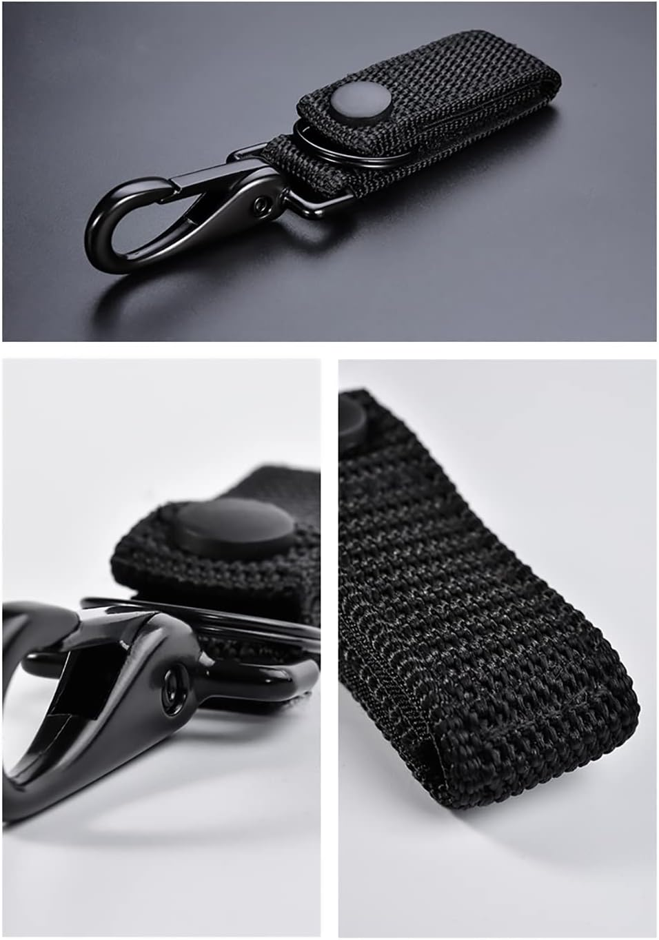 Duty Belt Keeper with Key Holder for 2" and 2&frac14;" Wide Belt,Keeper with Strong Metal Police Key Clip, Military Molle Hook,Police Military Equipment Accessories, 2 Pack image number 4