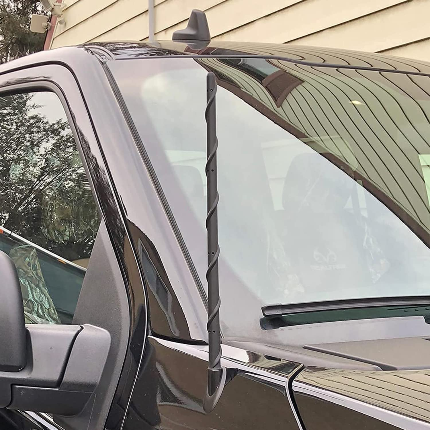 Black Spiral Car Antenna,7 in Car Radio Aerial Mast,Replacement Car Roof Mount Aerial Compatible with Jeep Wrangler JK JL JLU JKU Gladiator JT 2007-2022,Replacement, Jeep AM/FM Radio Reception image number 6