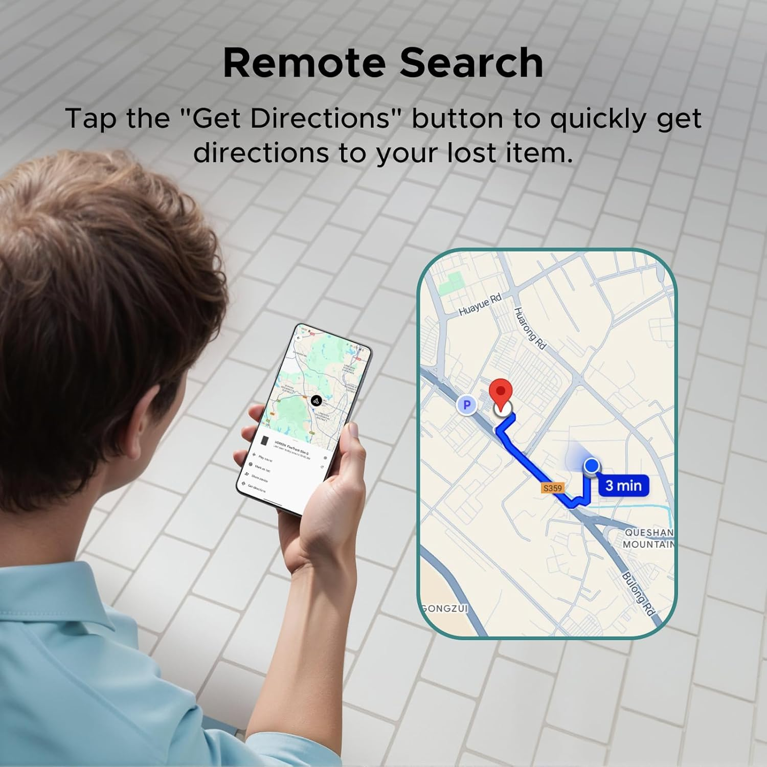 UGREEN Finetrack Slim Smart G Bluetooth Tracker (Android Only), 5 Year Battery Life Google Smart Tracking Tag Work with Find Hub App, IP68 Waterproof Wallet Finder for Android 1.7Mm Ultra-Slim image number 2