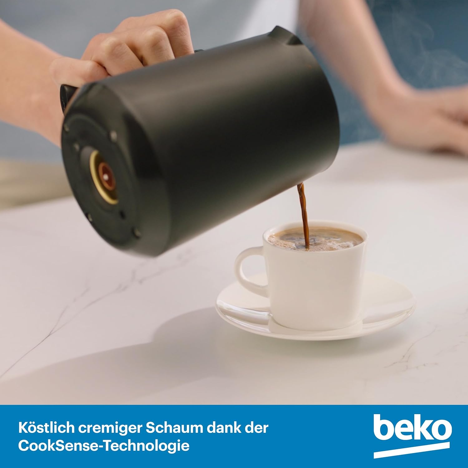 Beko TKM 2341 5-Cup Mocha Maker, Cooksense, Frothy Turkish Coffee, Spill-Proof, One-Touch Control, Black image number 3