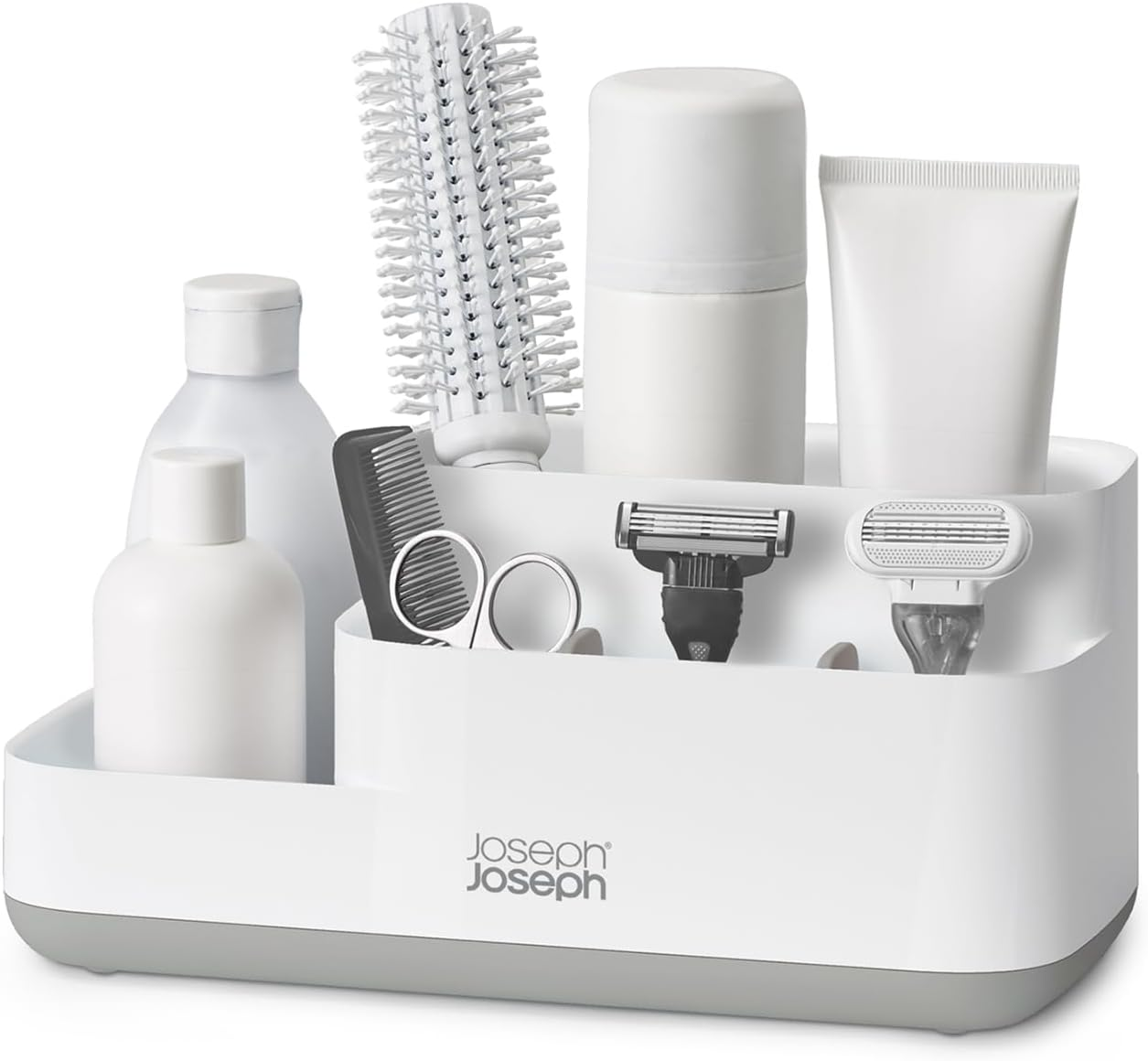 Joseph Joseph Easystore - Bathroom Storage Caddy Organiser for Bathroom Accessories - Ecru