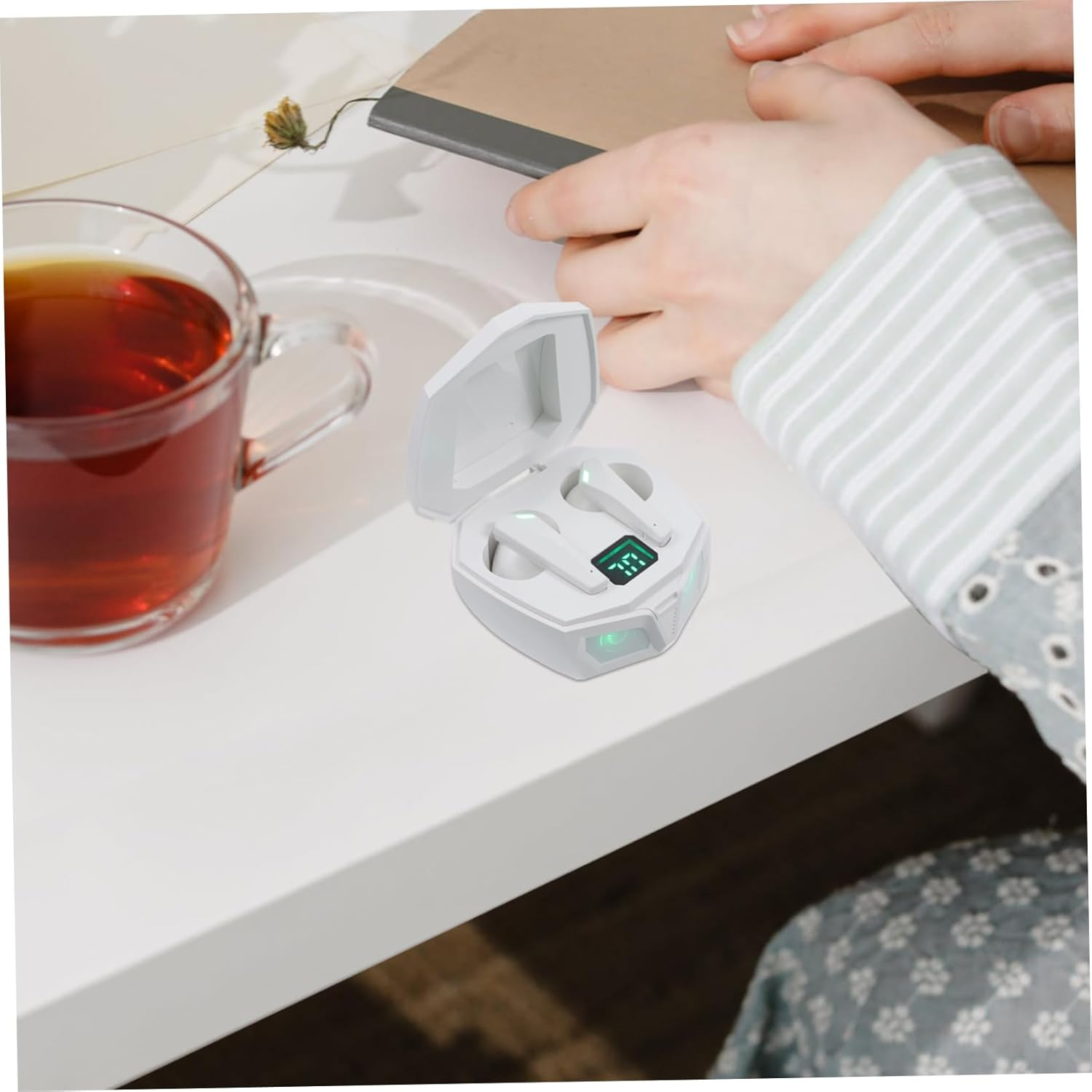 Hoement Wireless in Ear Gaming Headphones with Driver Low Latency Surround Sound Lightweight Portable Stereo Earbuds for Model image number 5