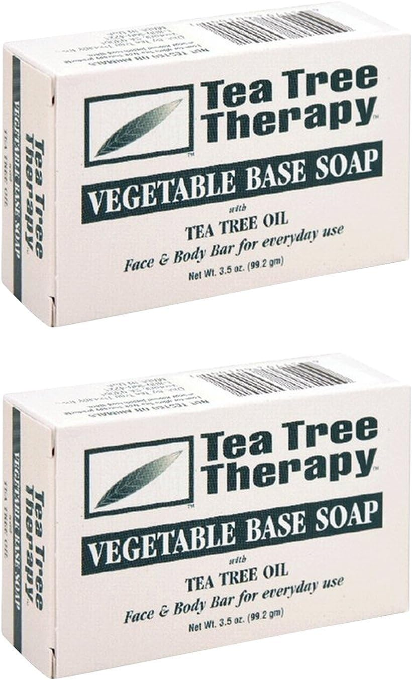 Tea Tree Therapy, Soap Bar, Vegetable Base, 3.5 Oz (2-Pack)