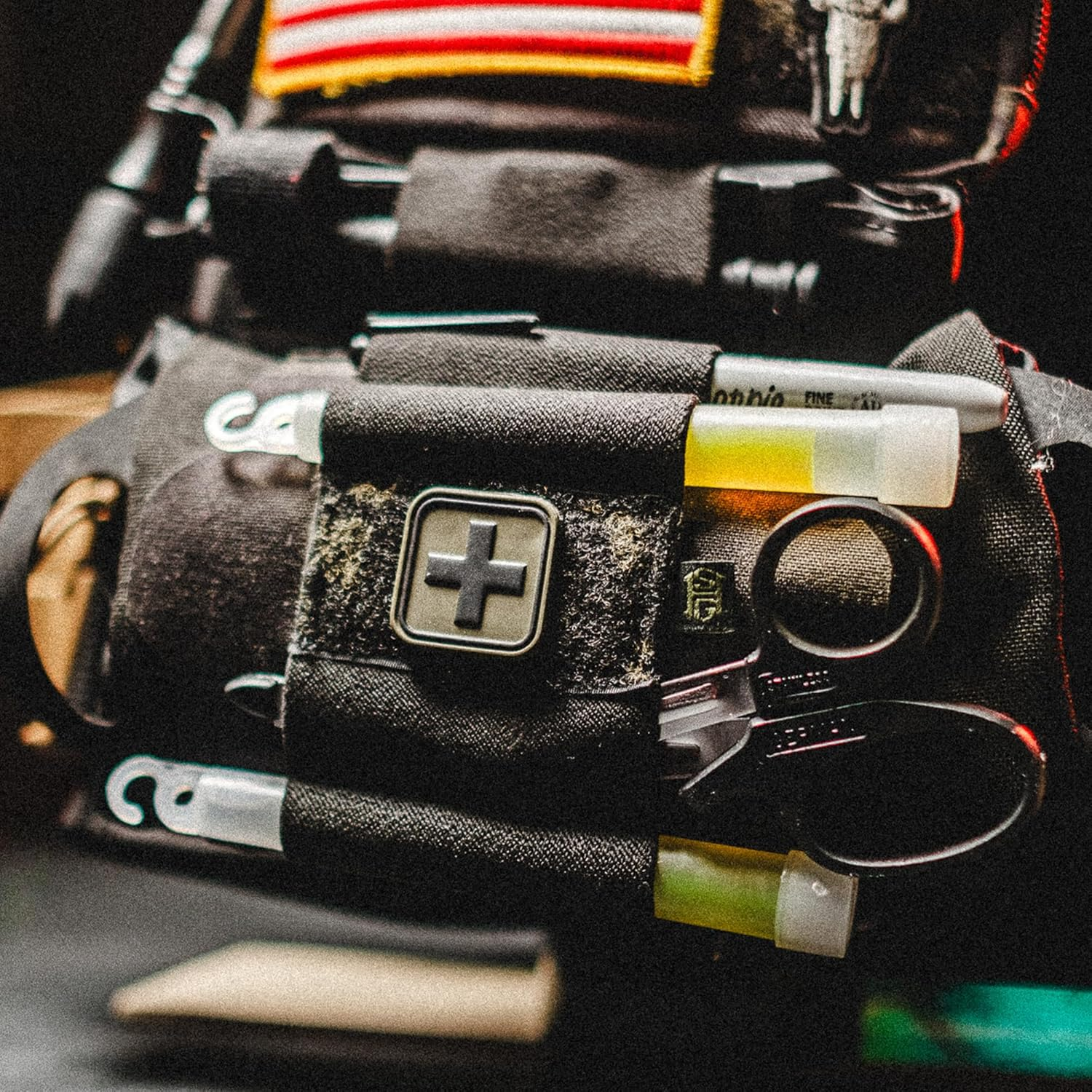 High Speed Gear Reflex IFAK System | Roll and Carrier | Medical Supply Holder (Black) image number 5