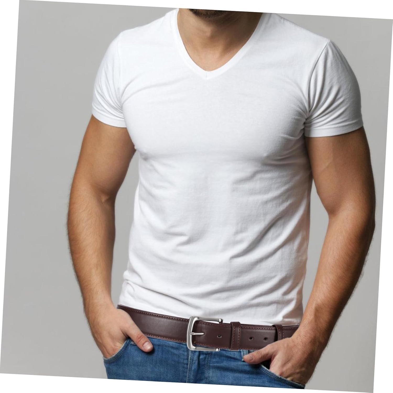 Alasum Hidden Money Pocket Travel Belt for Men Brown Waistband with Unique Zipper Design Discreet Storage for Valuables Cashsafe Theft Wallet for Travel image number 4