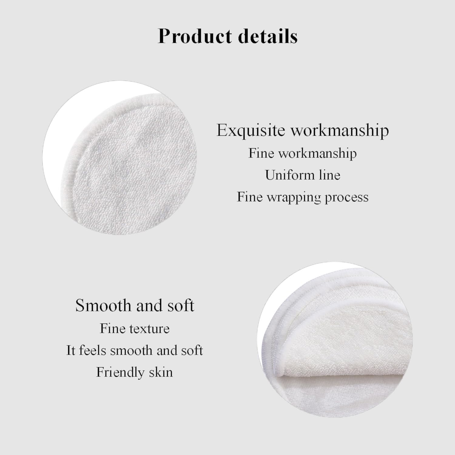 30 Pcs Reusable Cotton Rounds - Natural Fiber Makeup Remover Pads for Face & Travel - Washable, Reusable Facial Cleansing Wipes Suitable for All Skin Types (Multicolor) image number 4