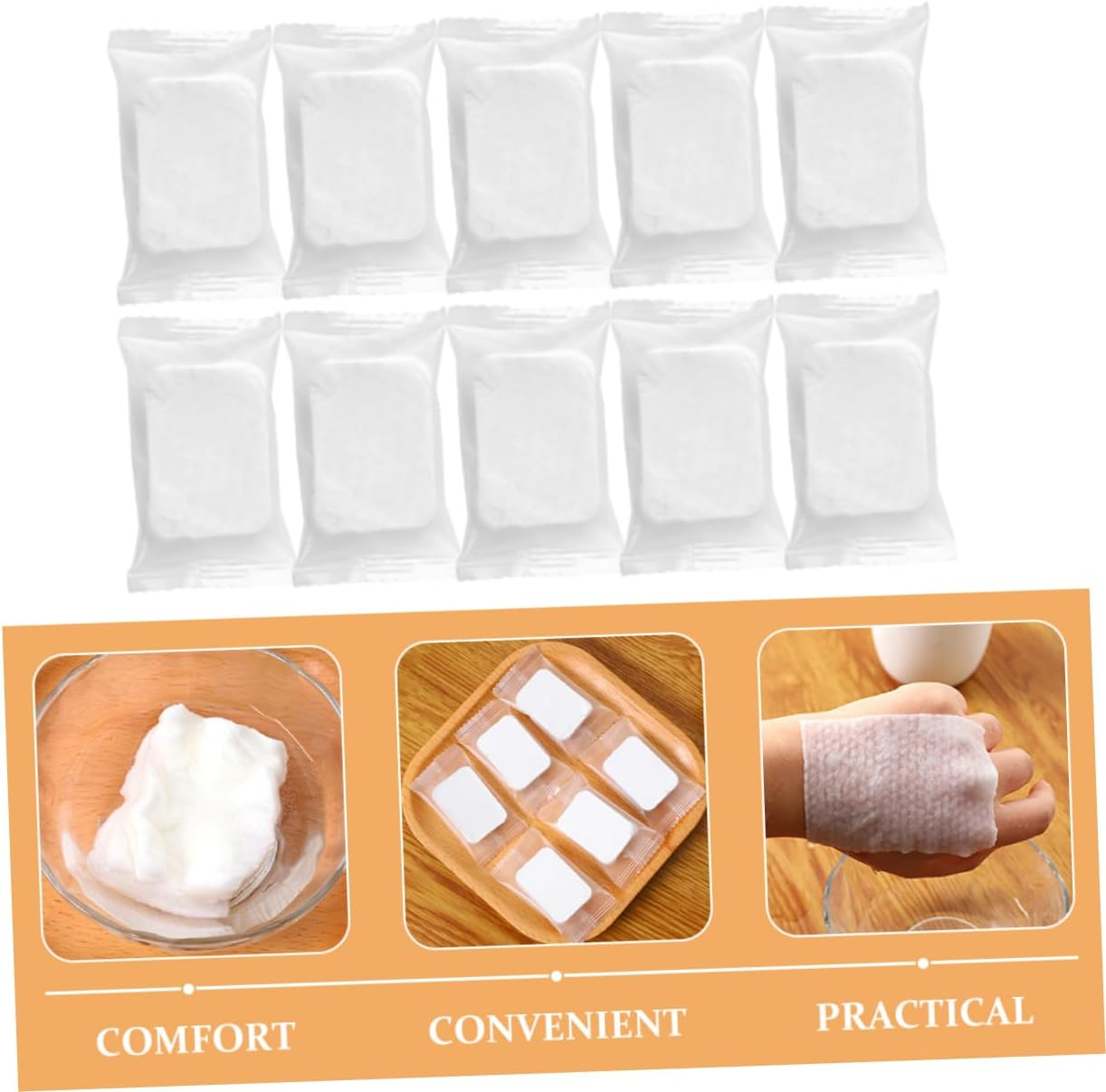 1 Pack Cotton Pads Exfoliating Pads for Face Algodon Desmaquillantes Para Stain Powder Puff Flushable Cream Dry Wipes Cleaner Masks Foaming Spong Makeup Pad White Non-Woven Fabric image number 6