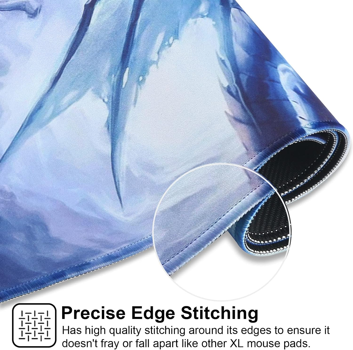 Hosimoln Gaming Mouse Pad,Large Mouse Pad Size 31.5X11.8Thickness 0.12Inches,Premium-Textured Non-Slip & Waterproof Computer Mousepad with Stitched Edges for Gaming,Office & Home80X30Girldragon006 - 80X30 Brown009 image number 3