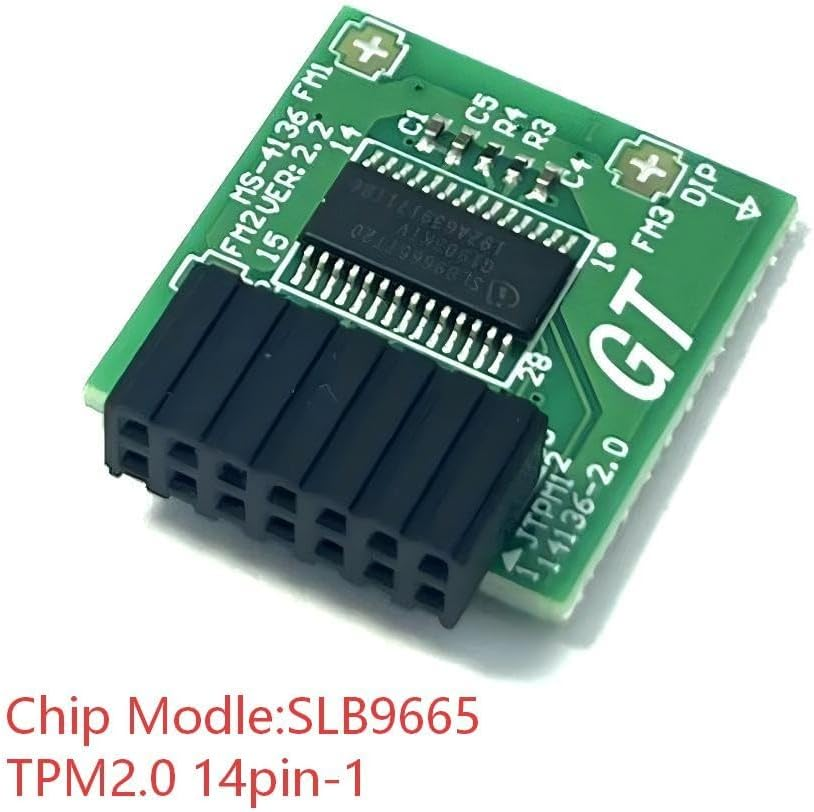 Gintai TPM2.0 LPC 14Pin Module with Infineon SLB9665 Replacement for MSI MS-4136,MSI Intel X299,AMD 300 400 X570 X399 TRX40 Encryption Security Module image number 1