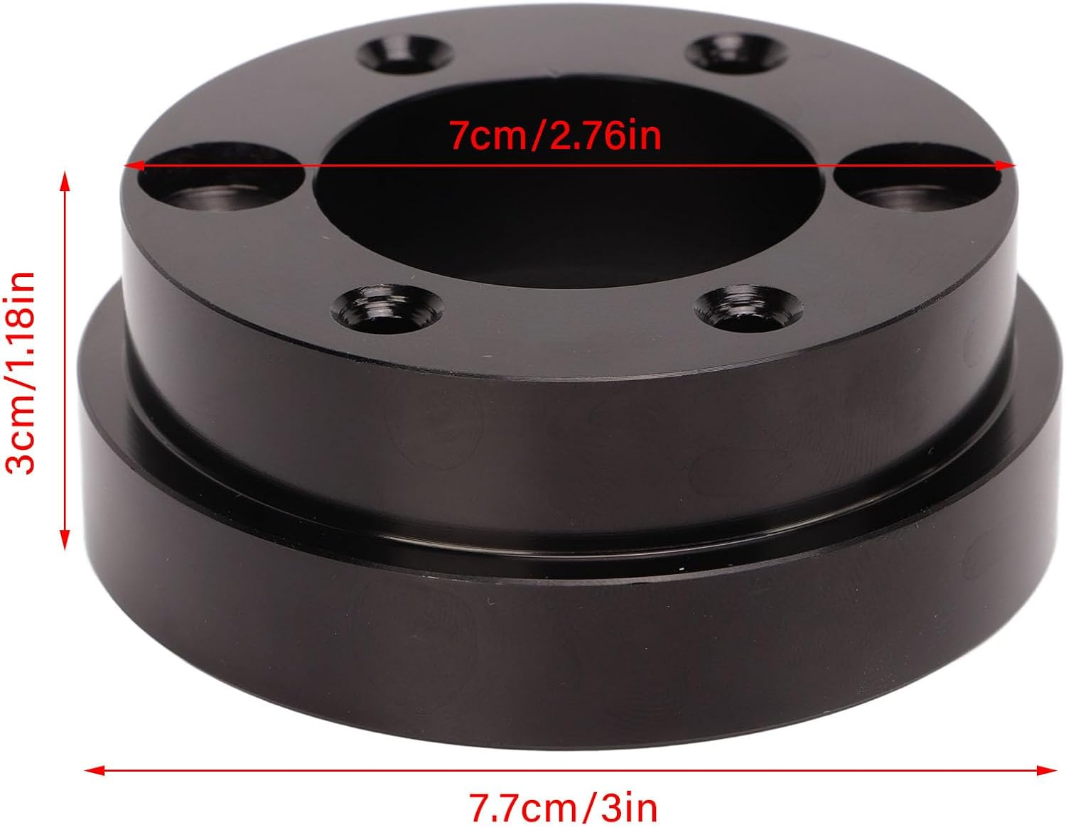 Steering Wheel Hub Adapter, Steering Wheel Adapter Plate Black 70Mm Hole Spacing Aluminium Alloy Accurate Driving for Logitech G25 G27 G29 G920 image number 5