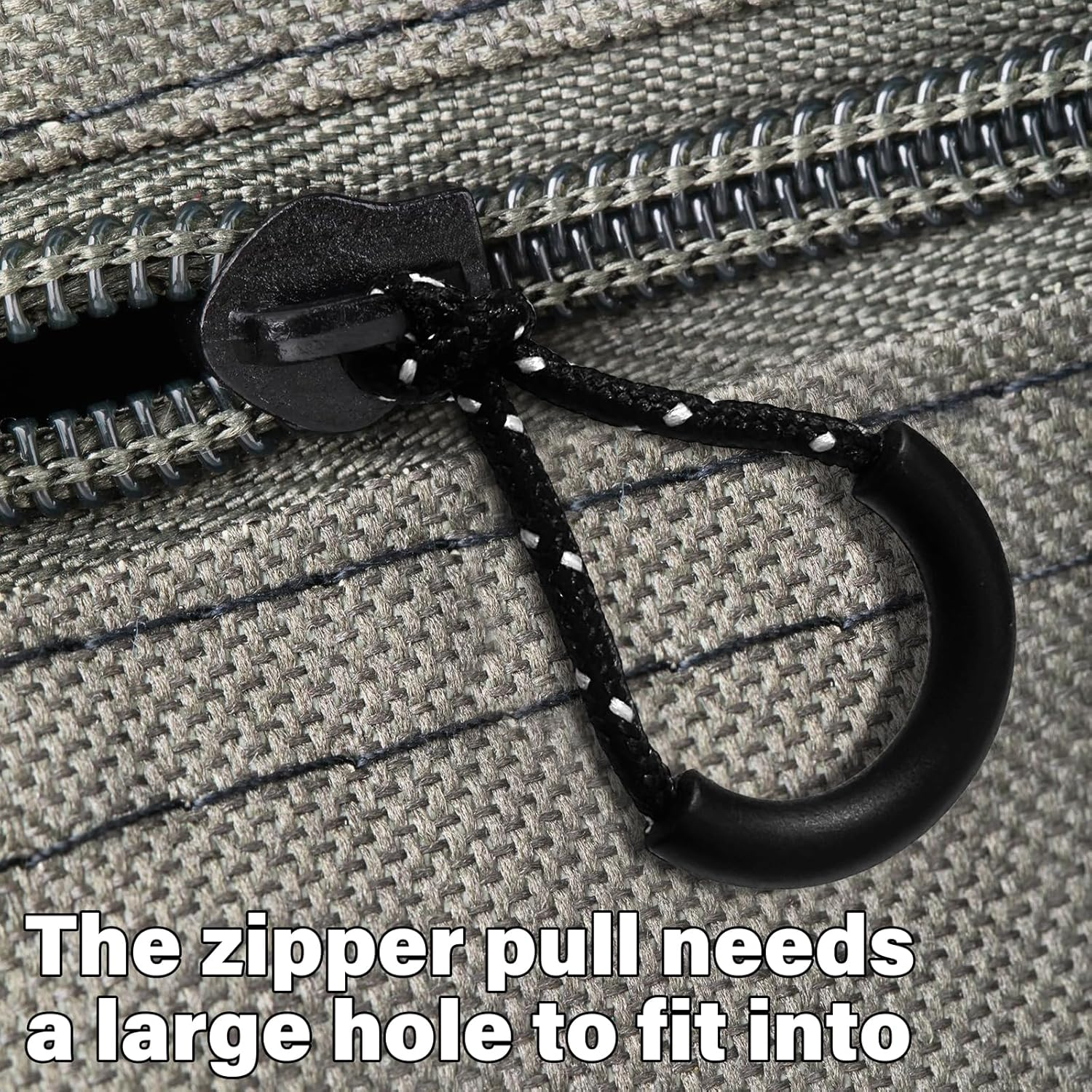 BEZANU Zipper Pull Tabs, 10 PCS Replacement Zipper Tags for Clothes, Backpacks, Tents, Luggage (Black and White Dots) image number 5