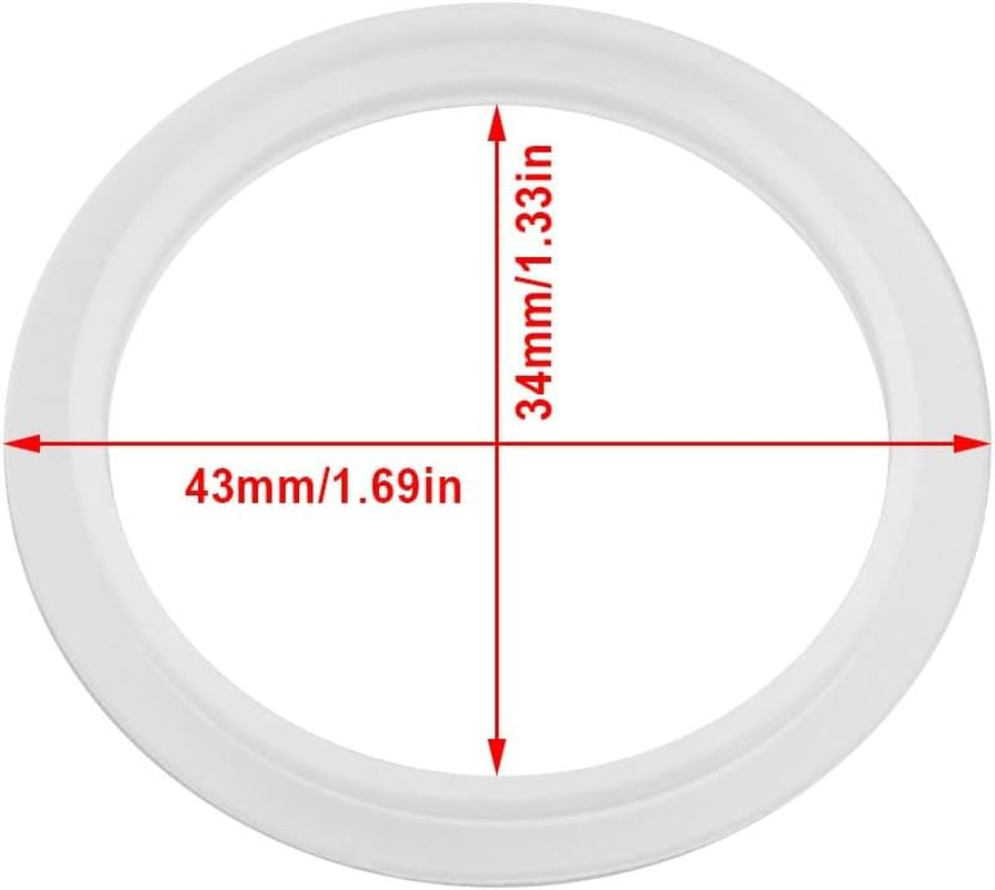 Emsea 10PCS O-Rings Bath Plug Seal Ring Transparent Silicone Sealing Gasket Pop up Basin Waste Seal for Push-Up Pop up Sink Drain Plug Basin Plug 34Mm ID 43Mm OD image number 2