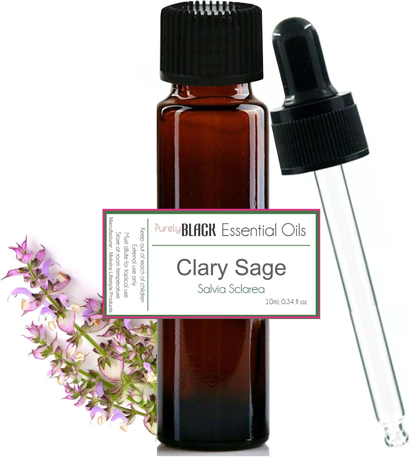 Pure Clary Sage Essential Oil for Skin/Face/Hair Care, Aromatherapy, Home Fragrance Diffusers, Natural Perfumes, Aroma Spray, Essence EO 10Ml image number 2