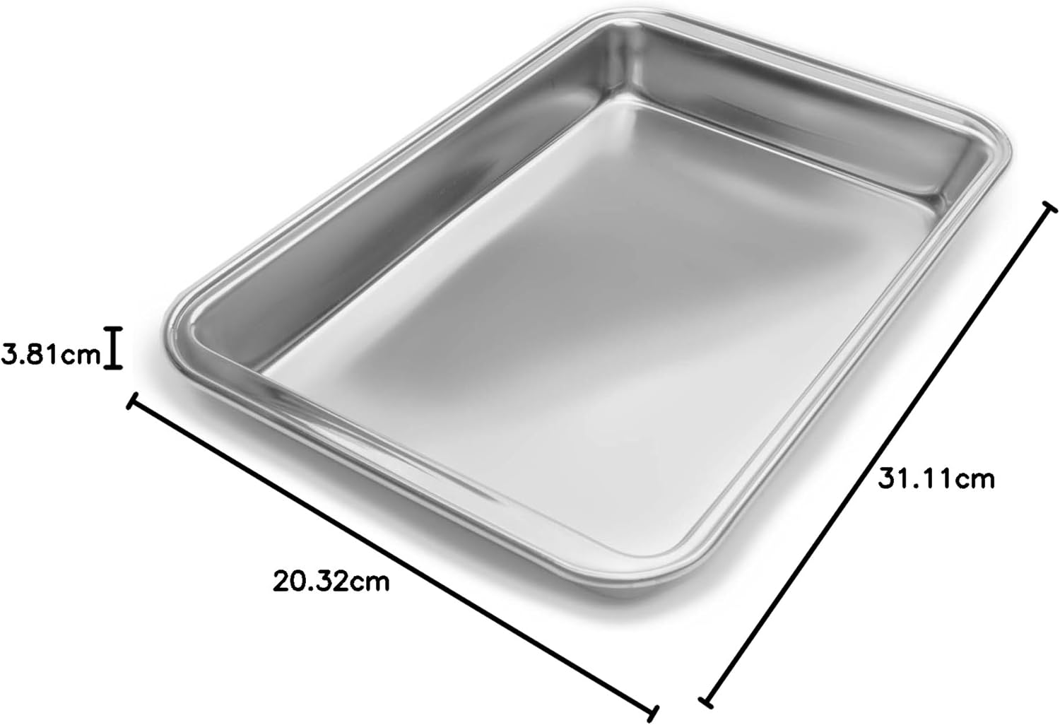 Fox Run 44928 Bake Pan, Stainless Steel, 11-Inch X 17-Inch image number 5
