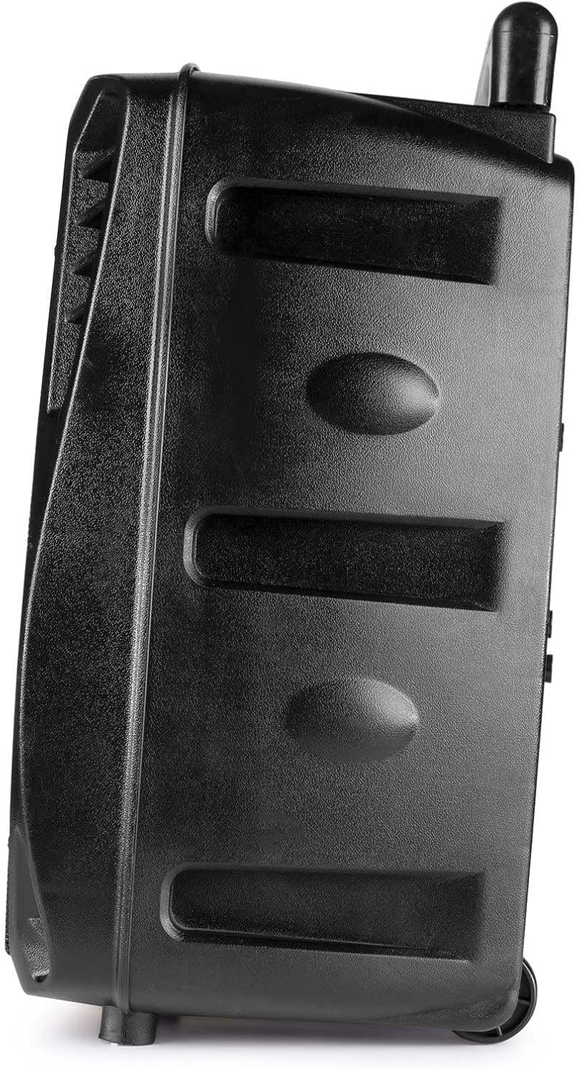 Fenton Portable PA Speaker Sound System with Microphone and Remote, Bluetooth, Party Lights, Built-In Battery FT8LED-MK2