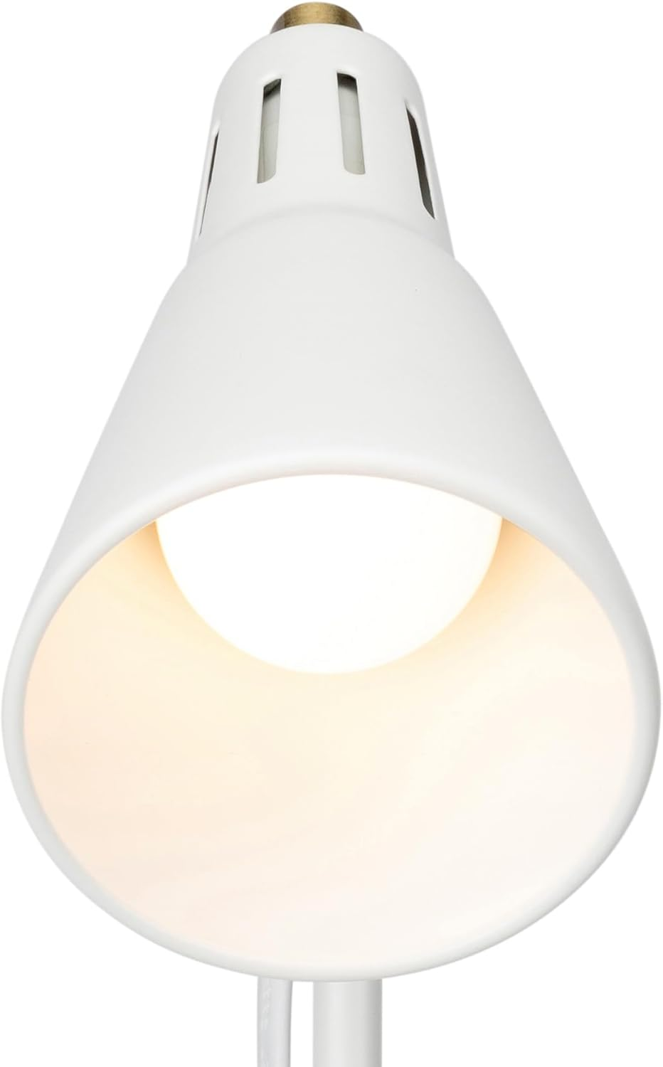 Brilliant Hollis 40W Metal Table Lamp, White - White image number 4