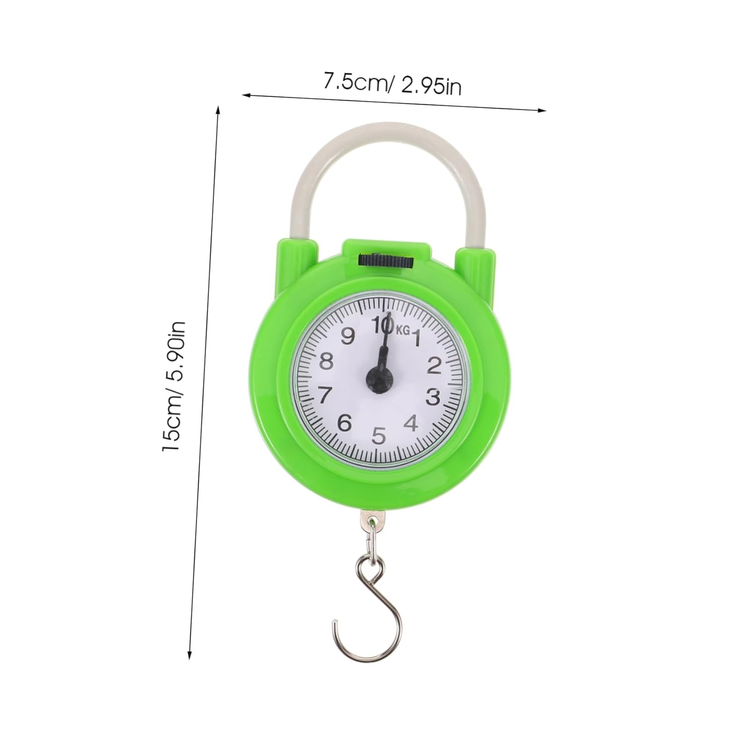 Zerodeko Portable Manual Luggage Scale with Hook Small Lightweight Spring Scale for Travel Suitcase and Home Use Precise Plastic and Metal Weighing Tool for Travel Essentials image number 2