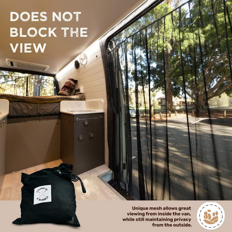 Fly Screen Magnetic for Camper Van - Fly Net Mesh for Bug, Mosquito, Insects - for Hiace, Iload, Transporter, Express, Multivan and Others with Magnets image number 2