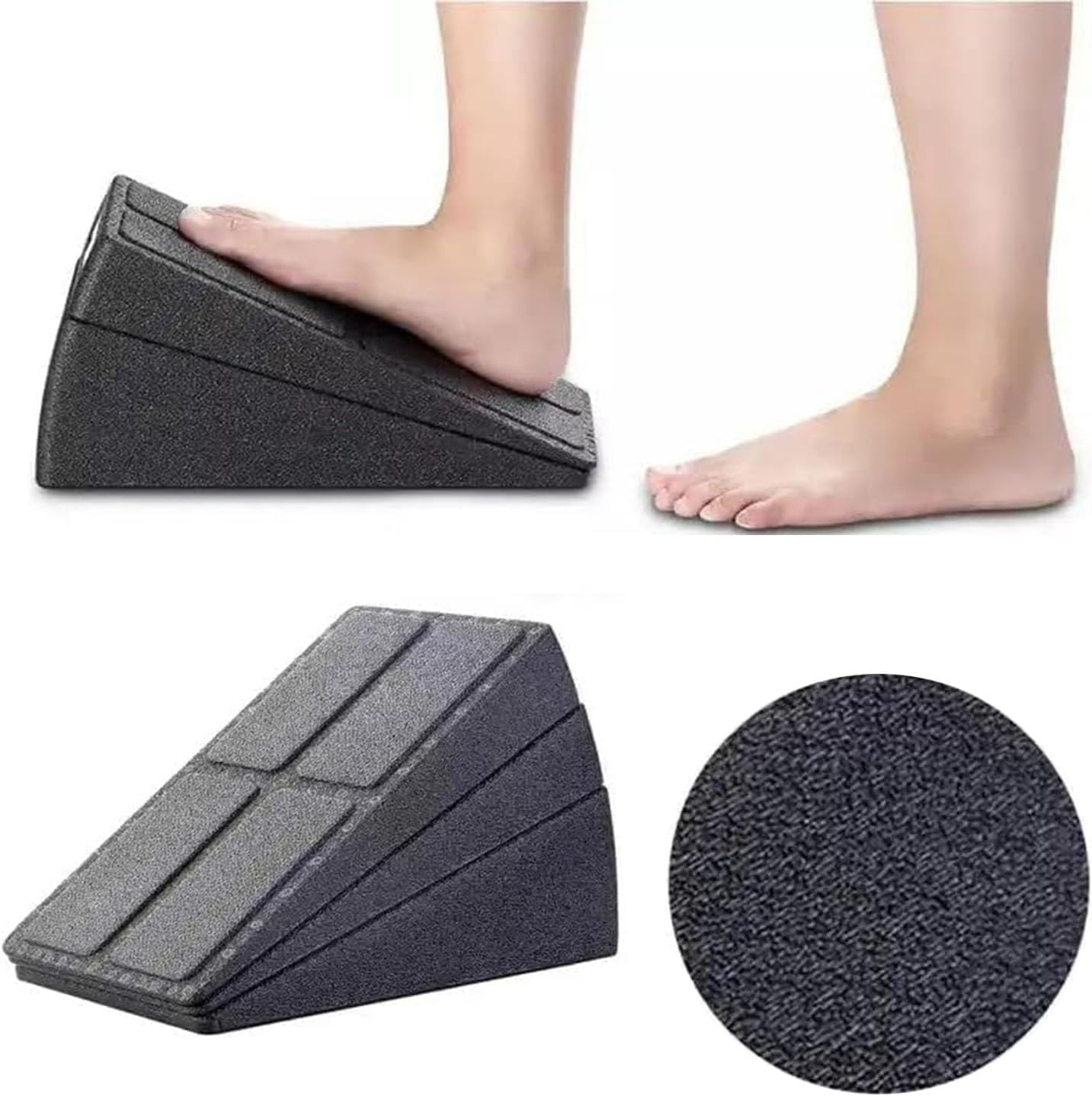 Adjustable Angle Slant Board for Calf Stretching, Strengthening & Mobility Improvement, Non-Slip, Multi-Functional, Black, EPP Foam