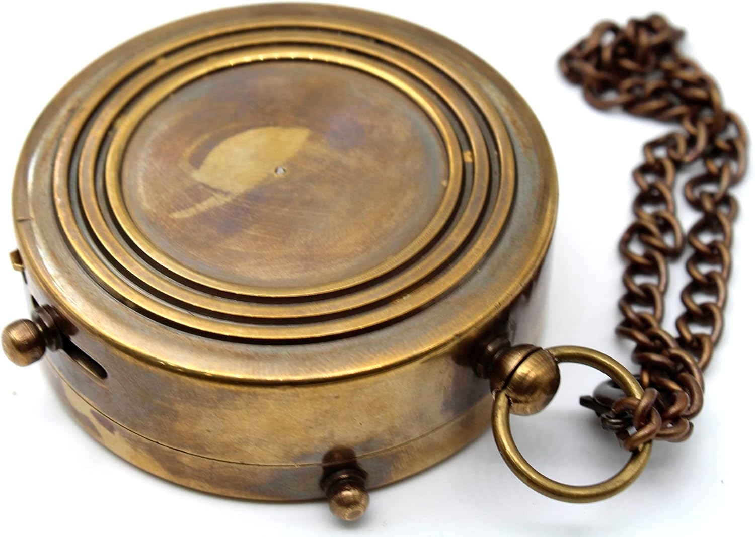 US HANDICRAFTS Brass Compass with Wooden Case Mom to Son Compass &ndash; to My Son Love Mom &ndash; Engraved Compass Mother to Son Gifts Graduation Day Gifts for Son| Brown Antique Bronze image number 2