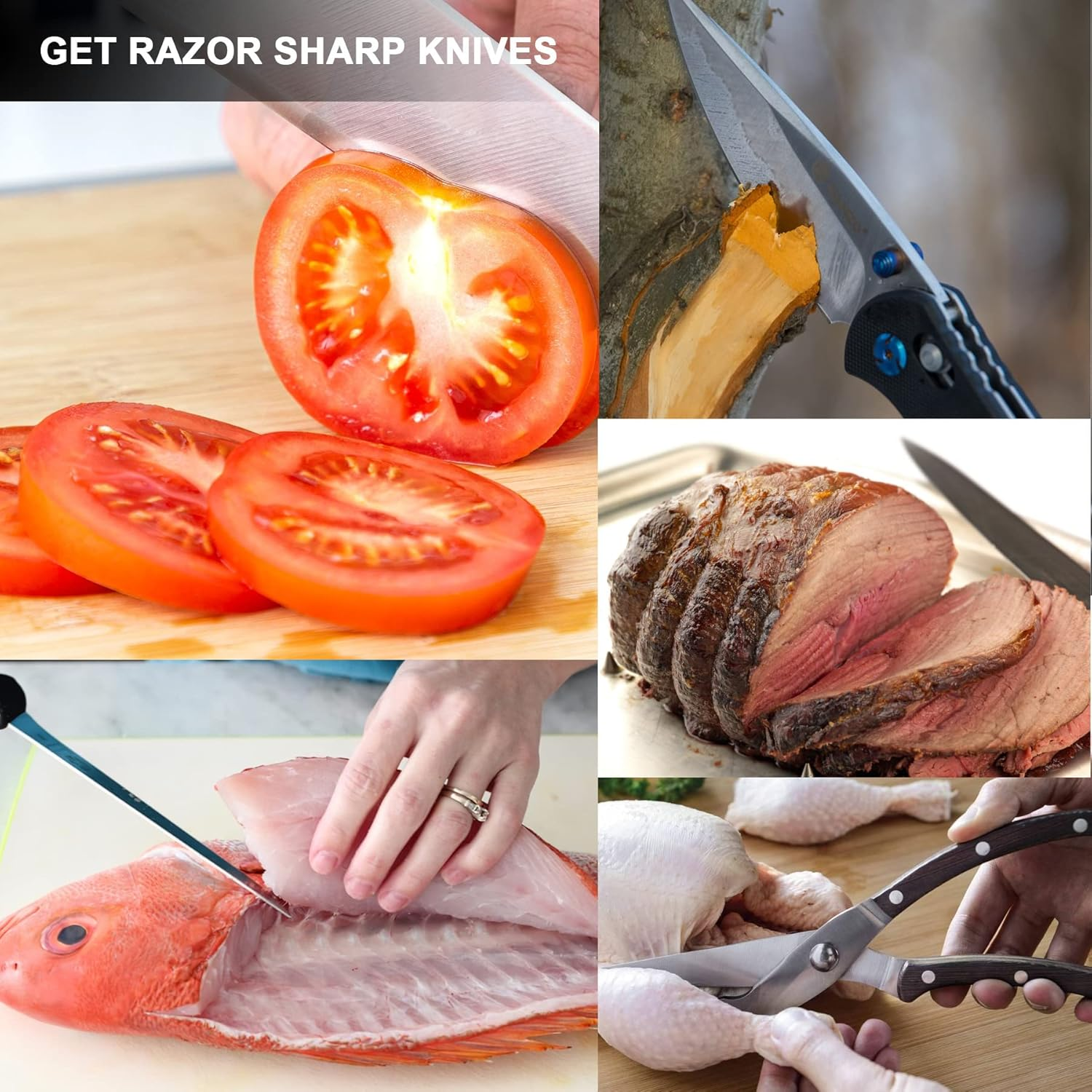 8Pcs Knife Sharpening Stones for RUIXIN Pro RX-008 Knife Sharpener Fixed-Angle Kit, Professional Whetstone Set Grindstone Polishing Stone without Base 80/240/400/800/1000/3000/6000/10000 Grit image number 1