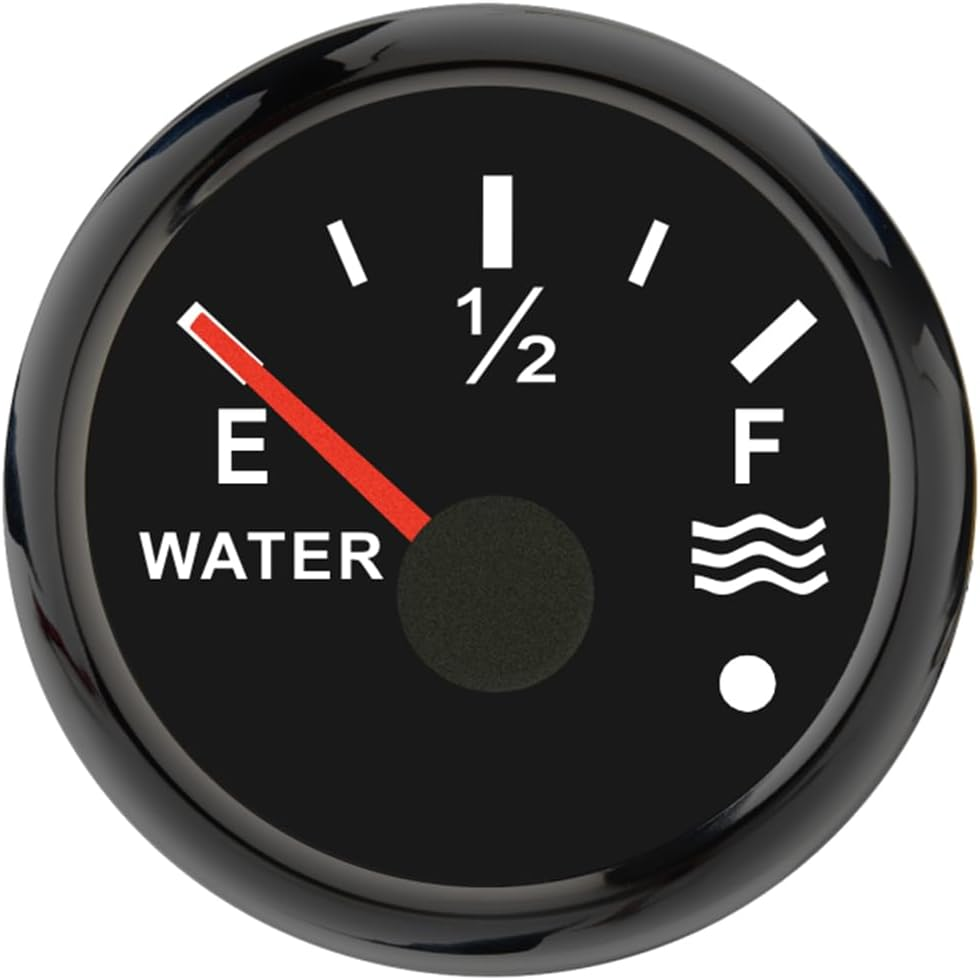 ELING 52Mm Water Level Gauge Meter 0-190Ohm 240-33Ohm Signal Adjustable with Backlight with Alarm for Car Trucks