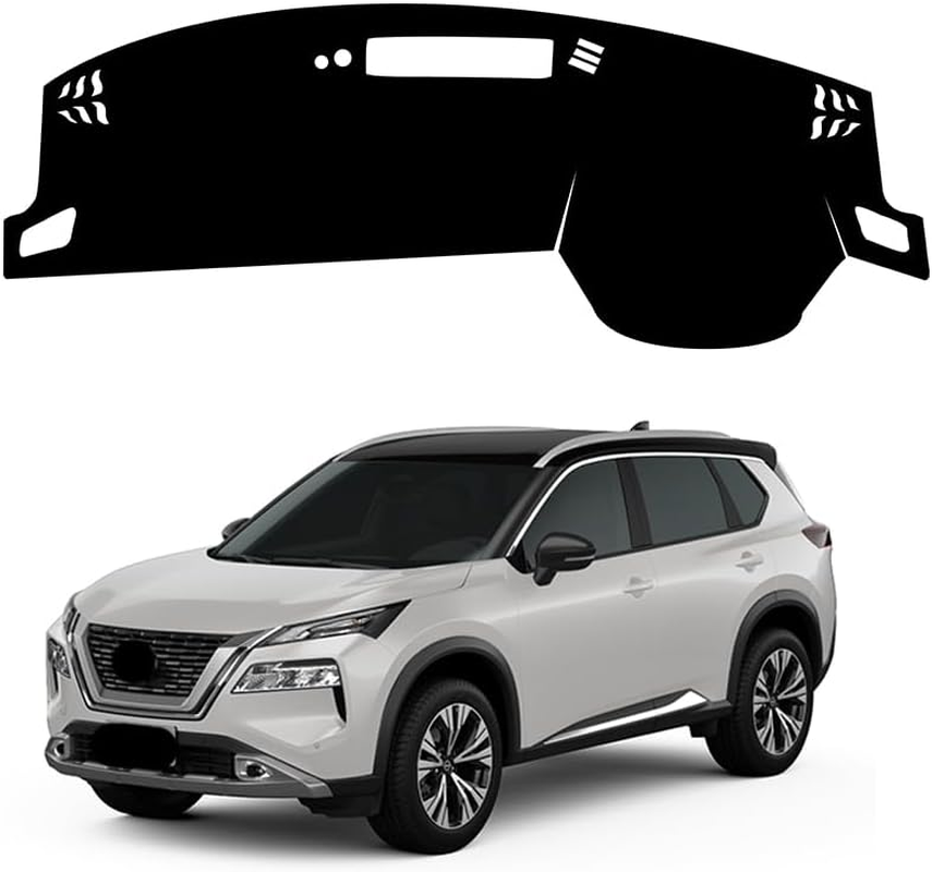 Evervenz Dash Mat for Nissan X-Trail 2021 2022 2023 2024 2025 Flannel（Without HUD） Dash Cover Dashboard Cover Trail01