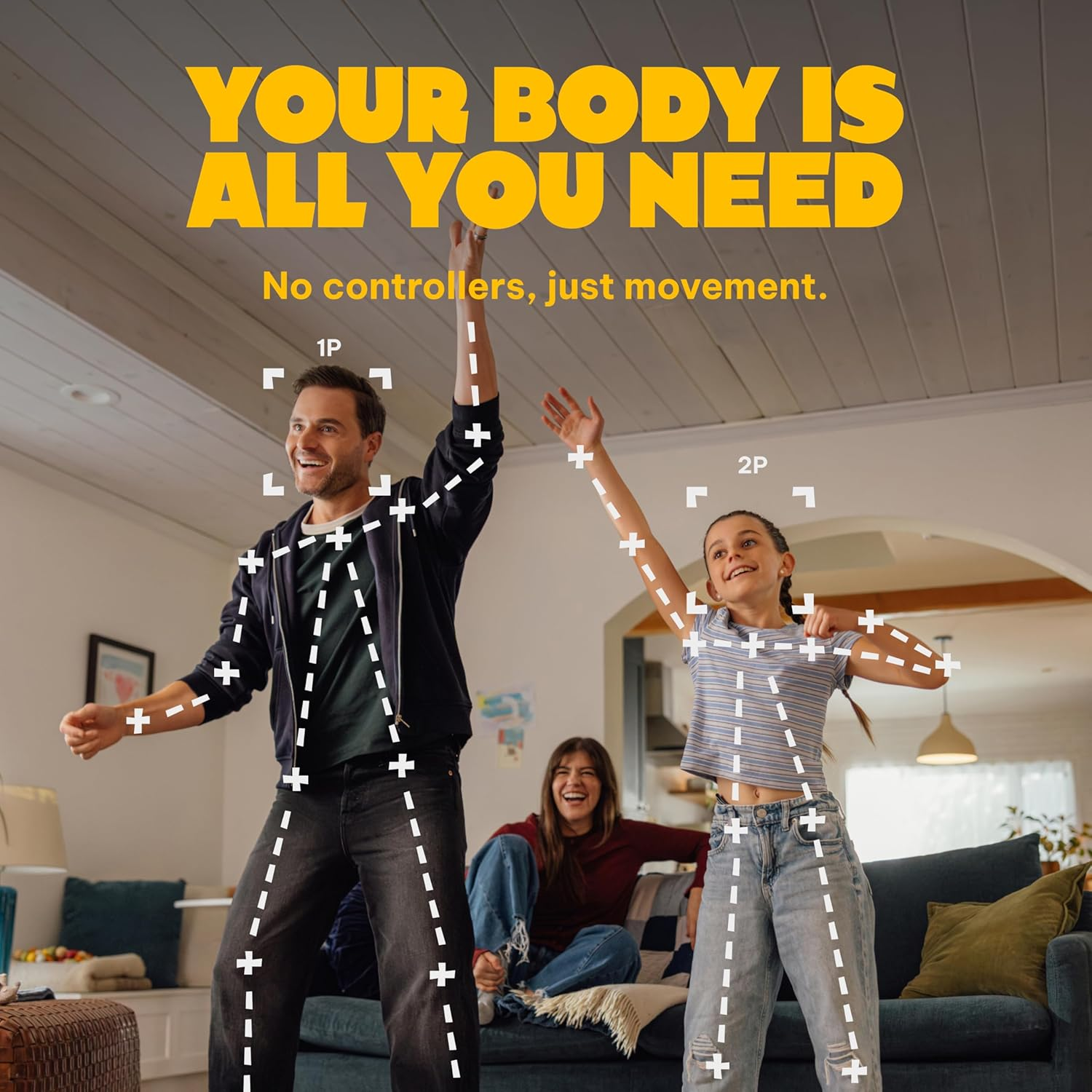 Nex Playground Game System, Indoor Family Game Night, Fun Games & Physical Play, Unique Ai-Powered Motion Tracking Video Game Console, Transforms Living Room into a Family or Party Games Space image number 5