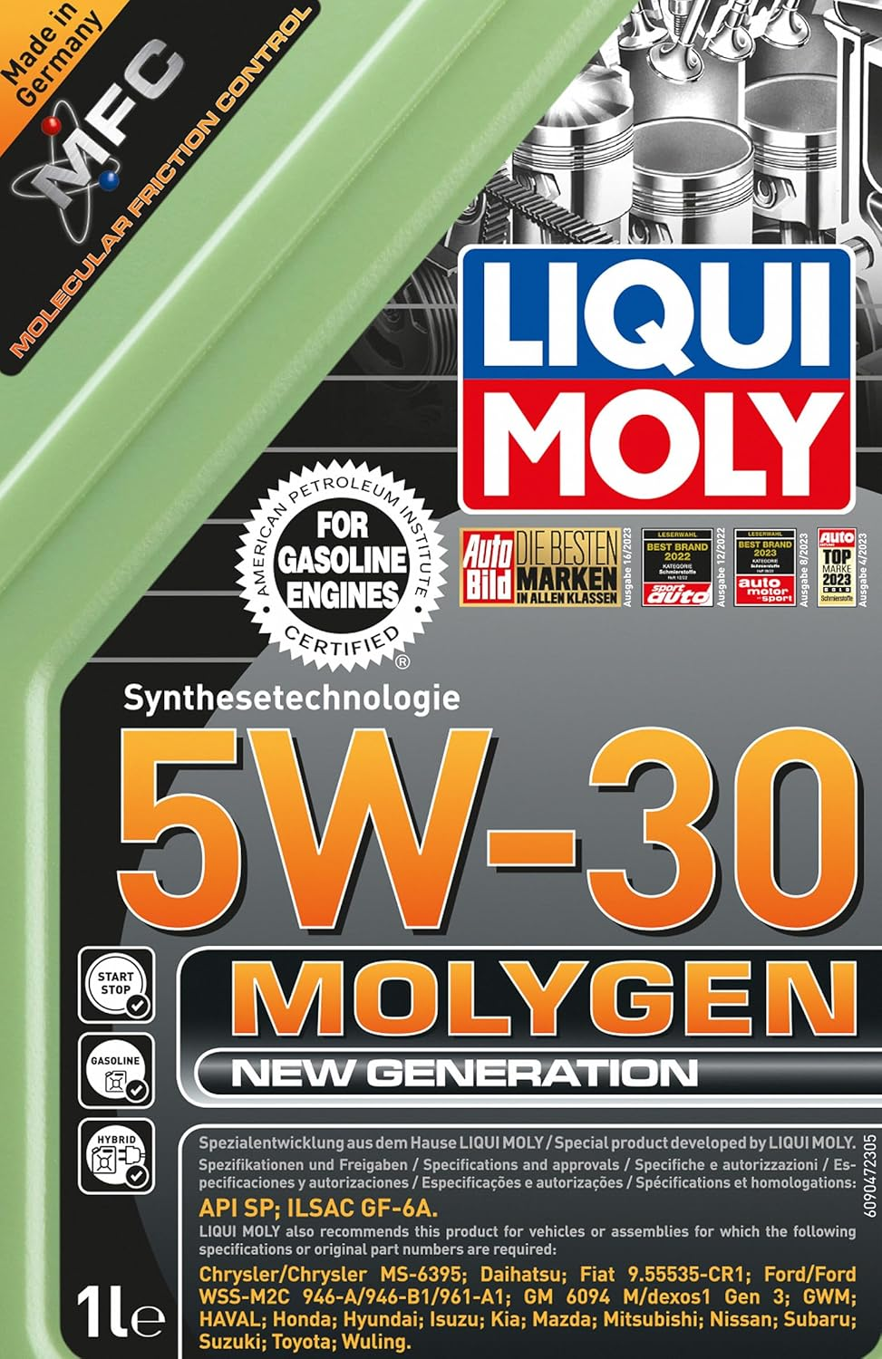 LIQUI MOLY Molygen New Generation 5W-30 1L image number 3