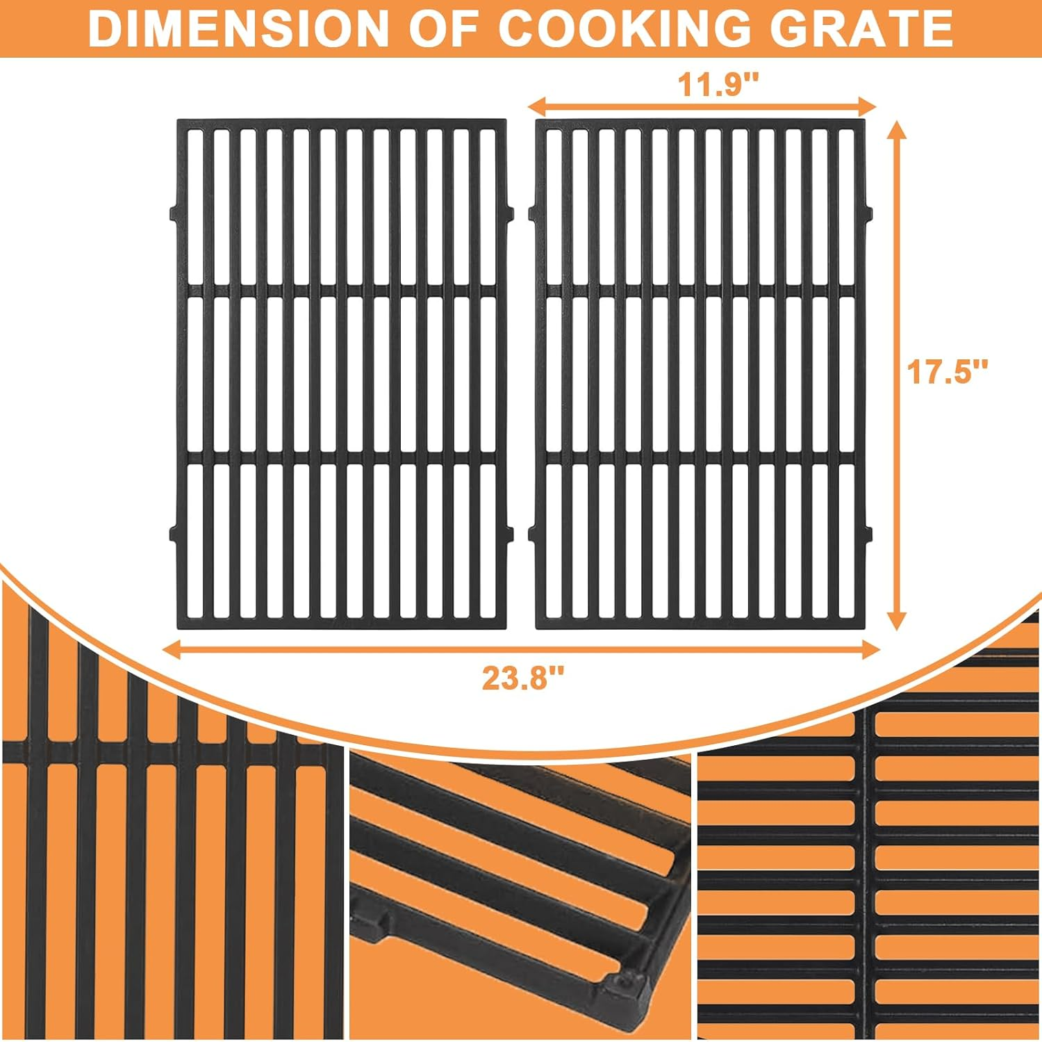 Grill Parts for Weber Spirit 2 Grill Parts GS4 Spirit II 300 SER E310 Replacement Parts for Weber 69797 Flavorizer Bars 67046 7636, 67060 GS4 Heat Deflector, 7638 Grates,67025 69787 67103 Burner Tubes image number 2