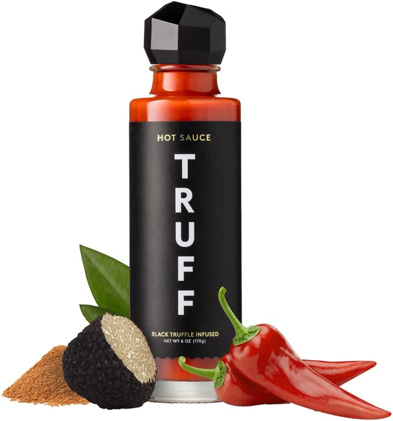 TRUFF Hot Sauce, Gourmet Hot Sauce with Ripe Chilli Peppers, Black Truffle Oil, Organic Agave Nectar, Unique Flavour Experience in a Bottle, 170G. image number 4
