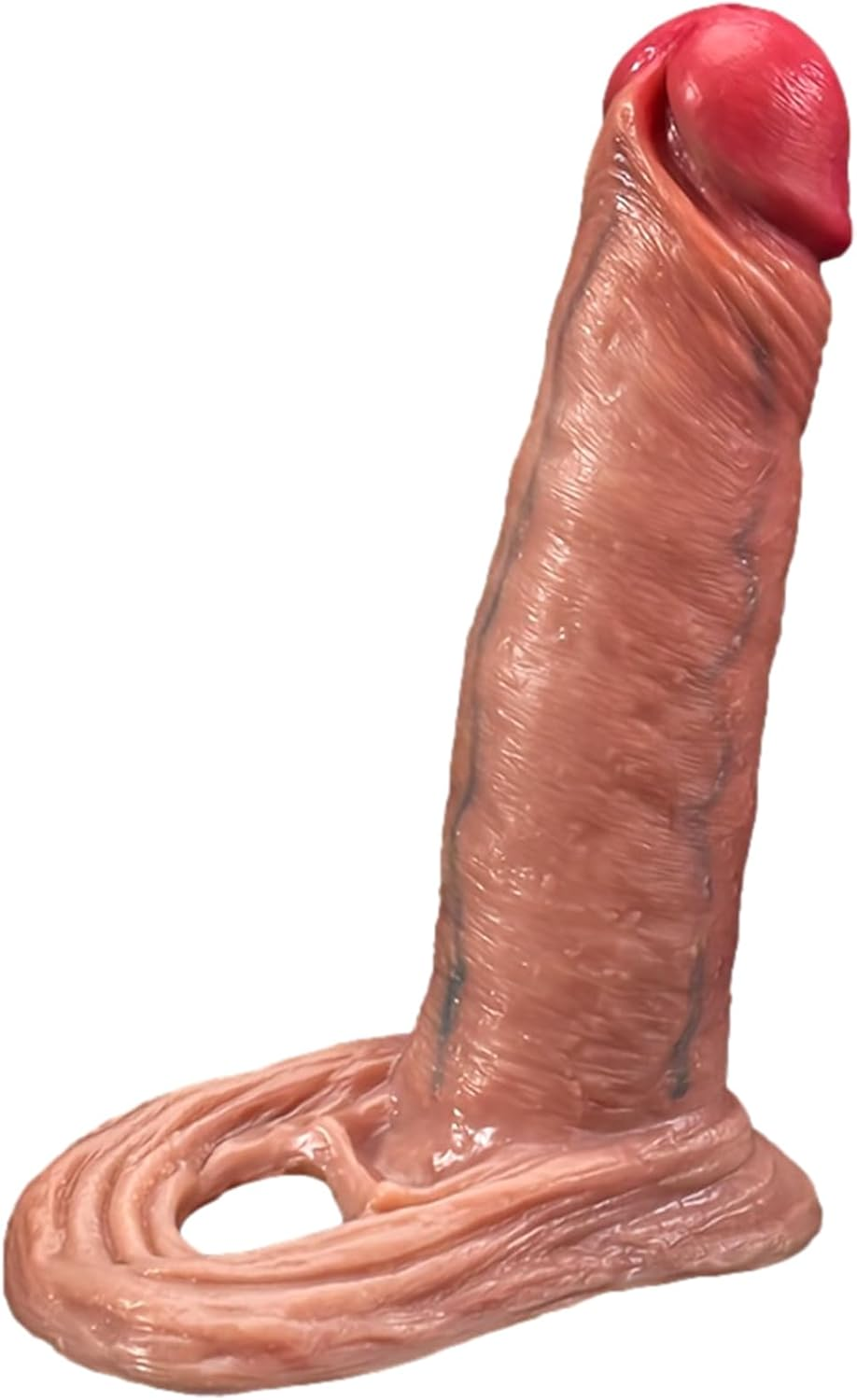 Ultra Realistic Penis Sleeve Extender Delay Cock Extension Ring Girth Soft Penis Enlarger for Erection Enhancement Liquid Silicone Couples Sex Toy (Large) image number 3