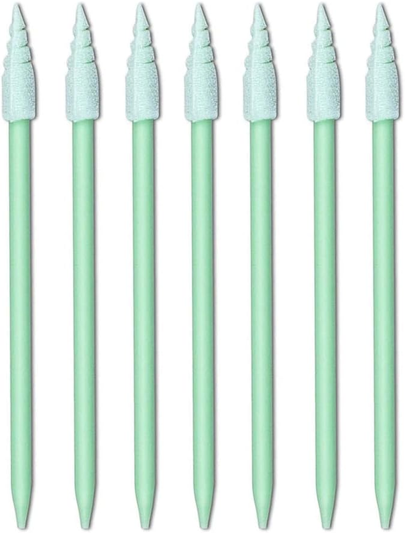 200 Pieces Cleaning Sponge Long Sterile for Inkjet Print Head Cleaner, Camera, Lens Cleaning, Optical Equipment, Green