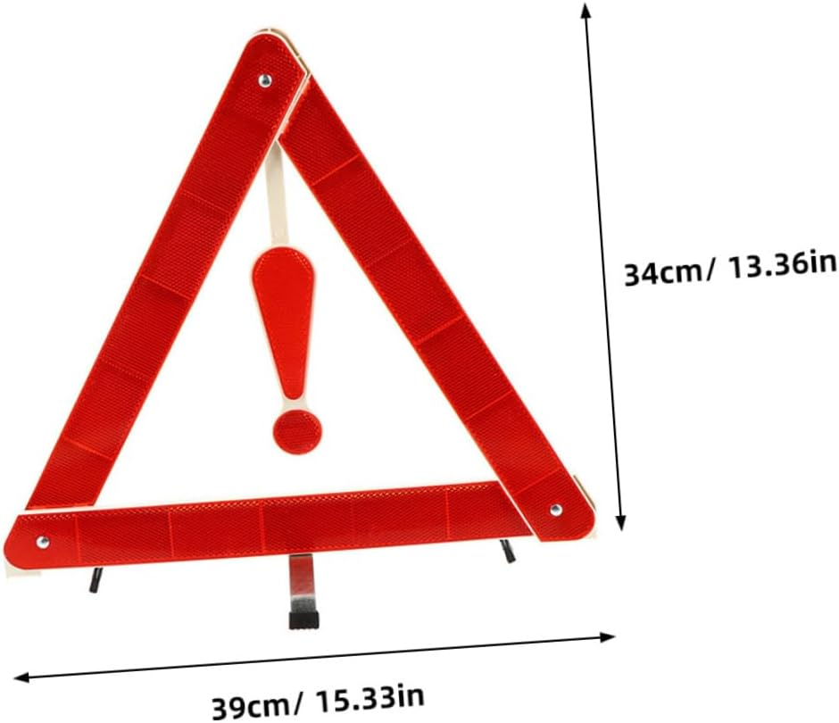 SOLUSTRE 3Pcs Reflective Road Markers Safety Triangles Emergency Triangles for Highway Warning Reflective Sign Roadside Reflectors image number 1