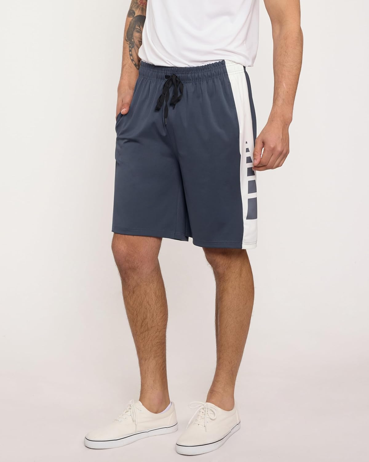 Real Essentials 5 Pack: Men'S Dry-Fit Sweat Resistant Active Athletic Performance Shorts