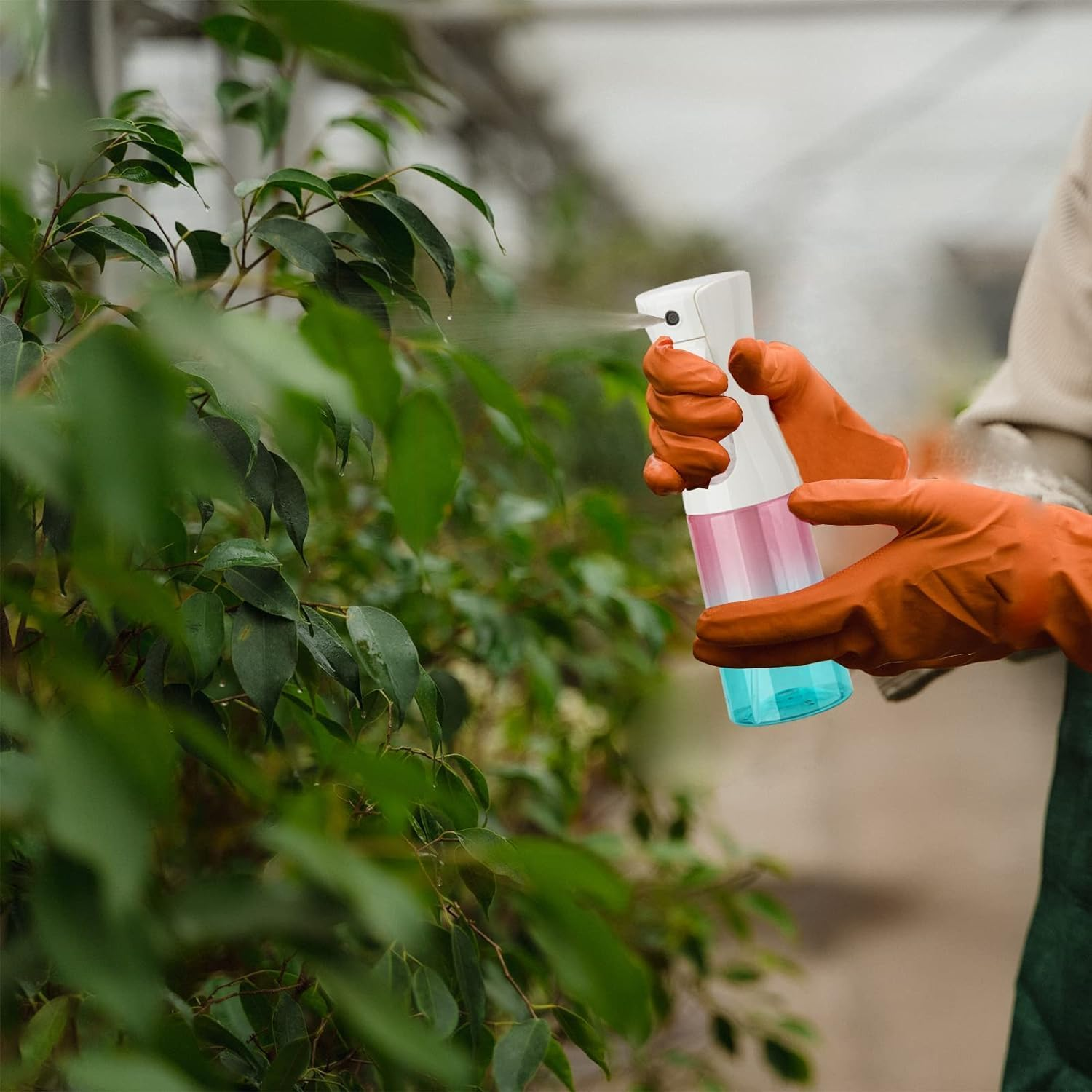 Continuous Spray Bottle, 6.8OZ /200ML Hair Mister Spray Bottle, Fine Mist for Salons,Barber, Plants, Skin Care, Cleaning(Red Blue Gradient,1 Pack) image number 5