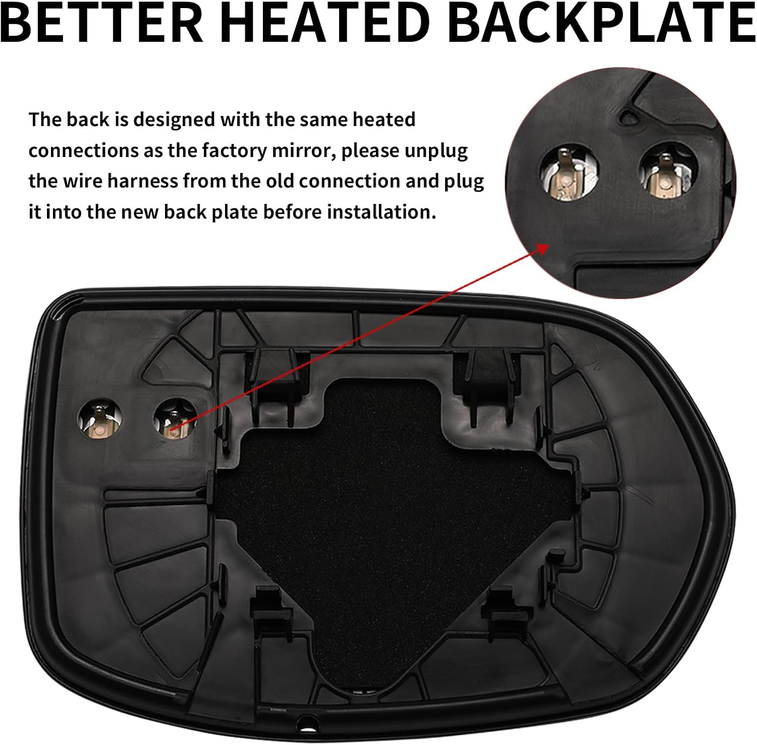 LOIYLLEN Left Side Mirror Replacement for Honda CRV 2007 2008 2009 2010 2011 - Left Side Mirror Glass, Rear View Mirrors Glass with Power Heated image number 1
