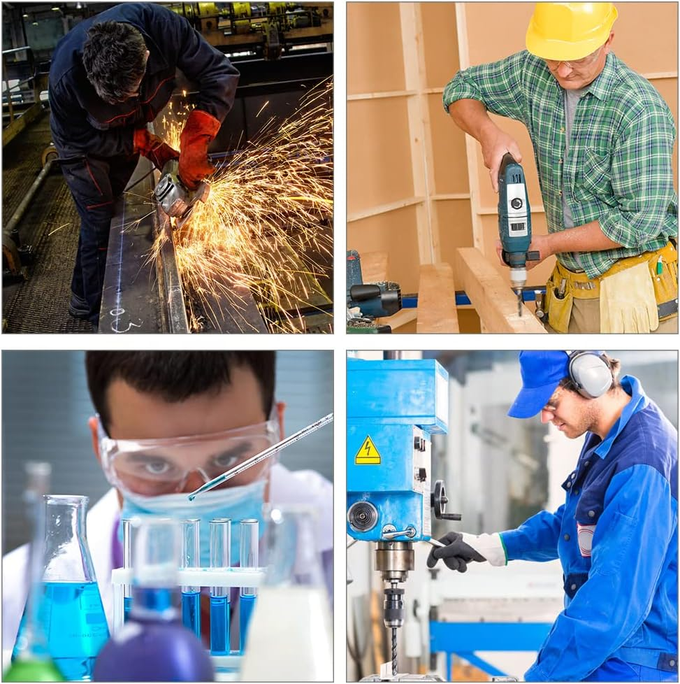 Safety Glasses, Anti-Fog and anti Scratch Reduction Coating, Reinforced Resistant and Protective Lens, Eye Protection Glasses Safety for Snug Fit (Yellow) image number 6