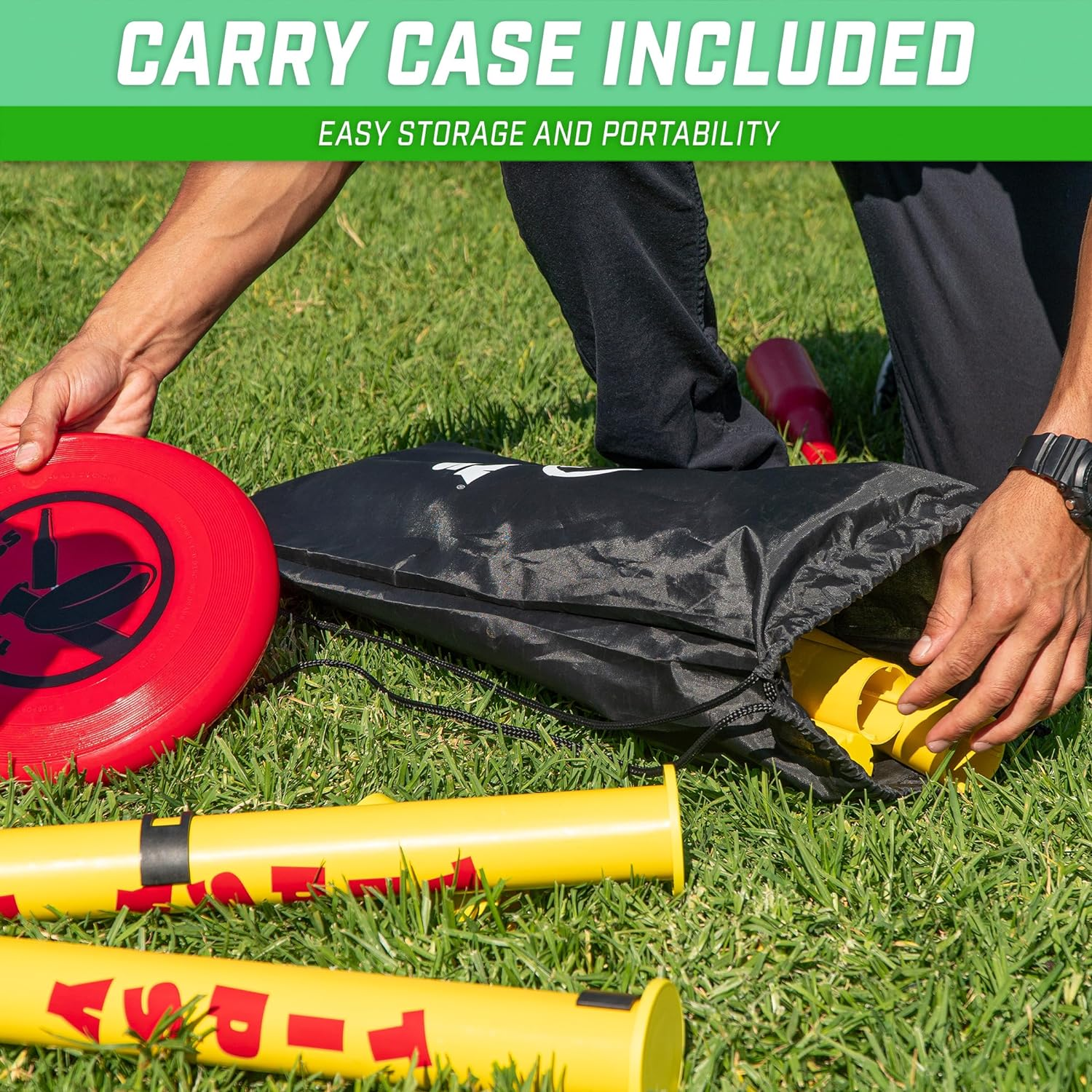 Gosports Tipsy Toss Game Set - Flying Disc Bottle Drop Yard Game - Choose Pro or Standard image number 2