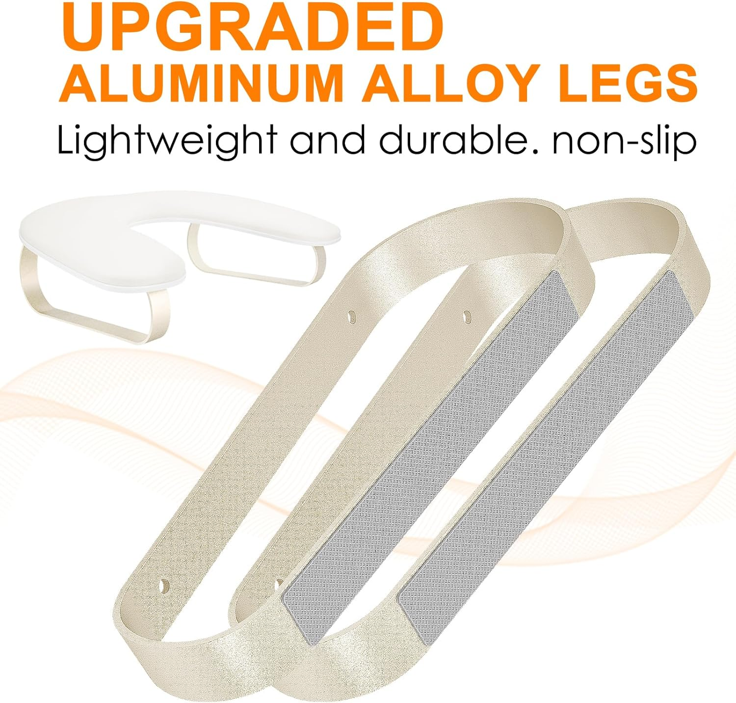 Arm Rest for Nails Tech Upgraded 10&deg; Inclined, U-Shaped Manicure Nail Arm Rest Stand, Nail Armrest for Nail Tech Hand Rests with Aluminum Alloy Holder Non-Slip